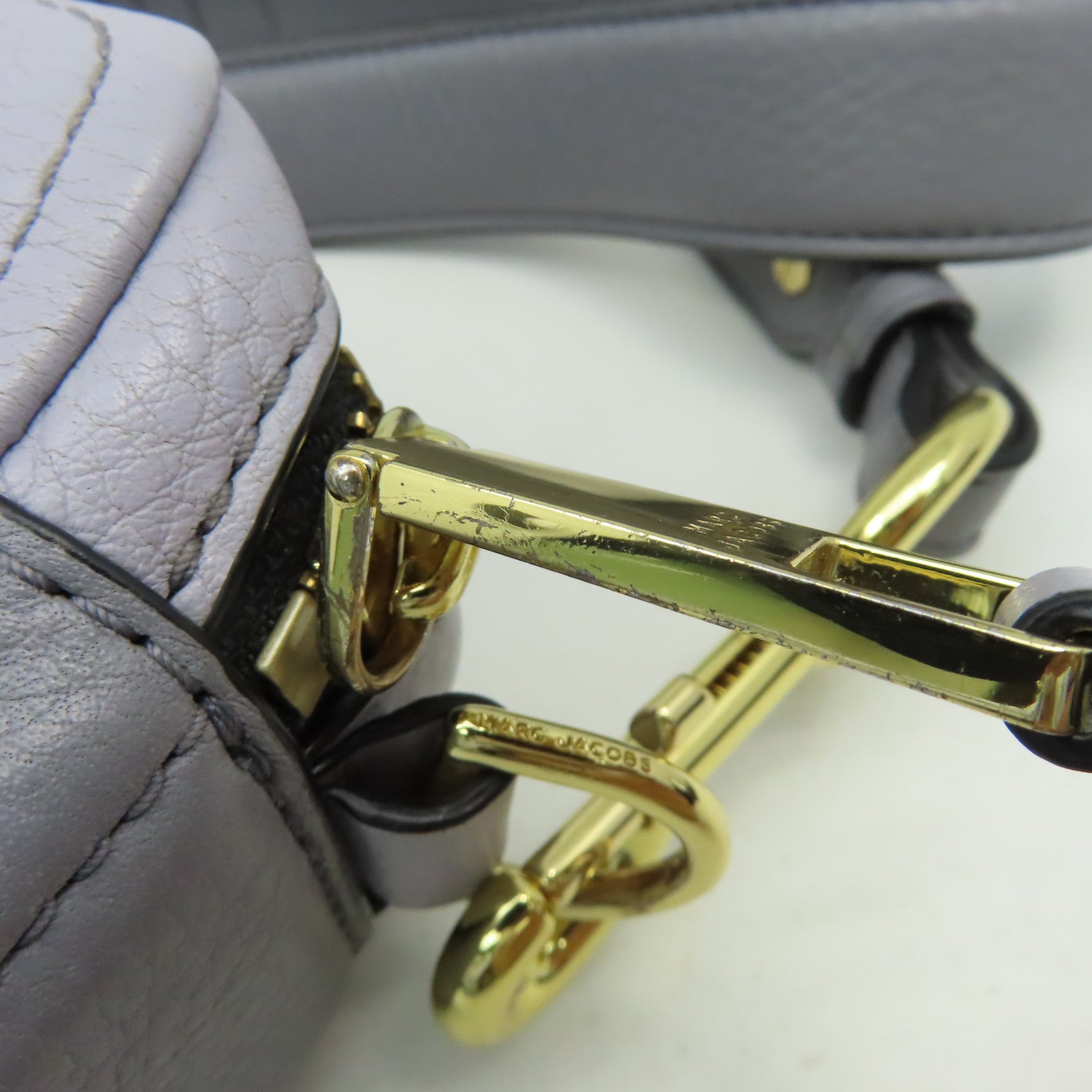 MARC JACOBS 牛皮皮革Shoulder Bag金扣肩背袋淺紫色