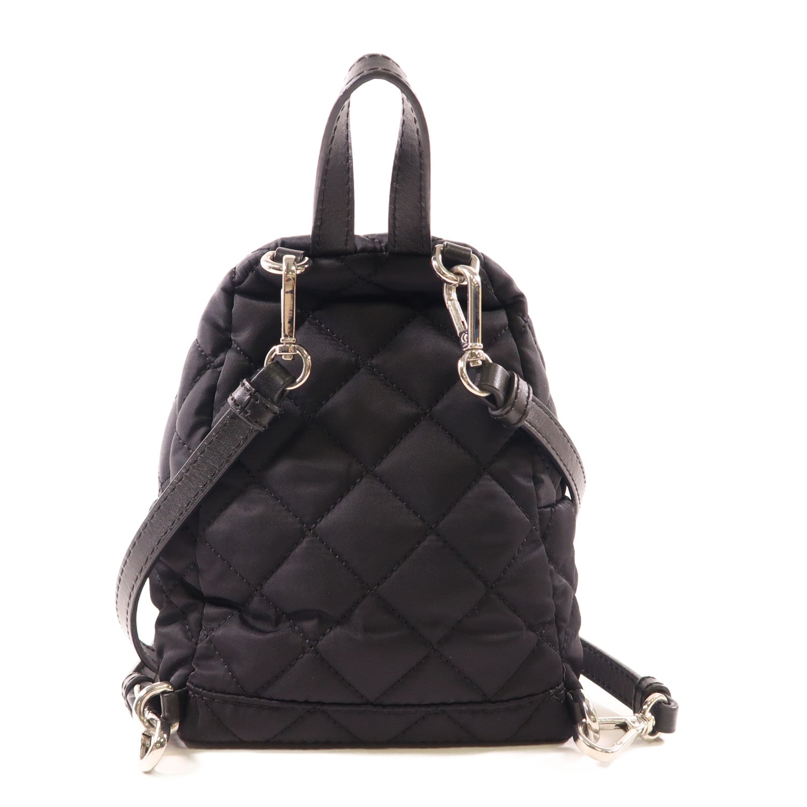MOSCHINO 尼龍Mini Backpack銀扣背包