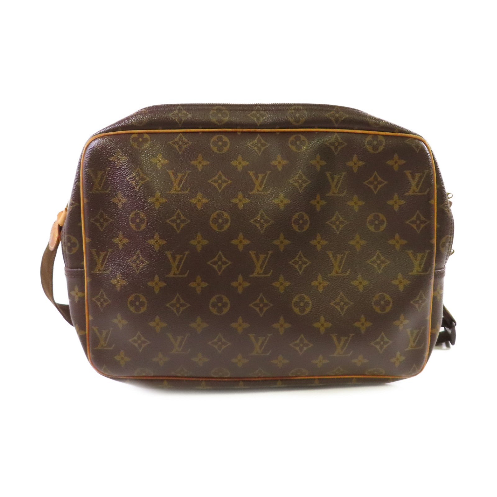 LOUIS VUITTON Monogram Reporter GM Bag金扣肩背袋啡色