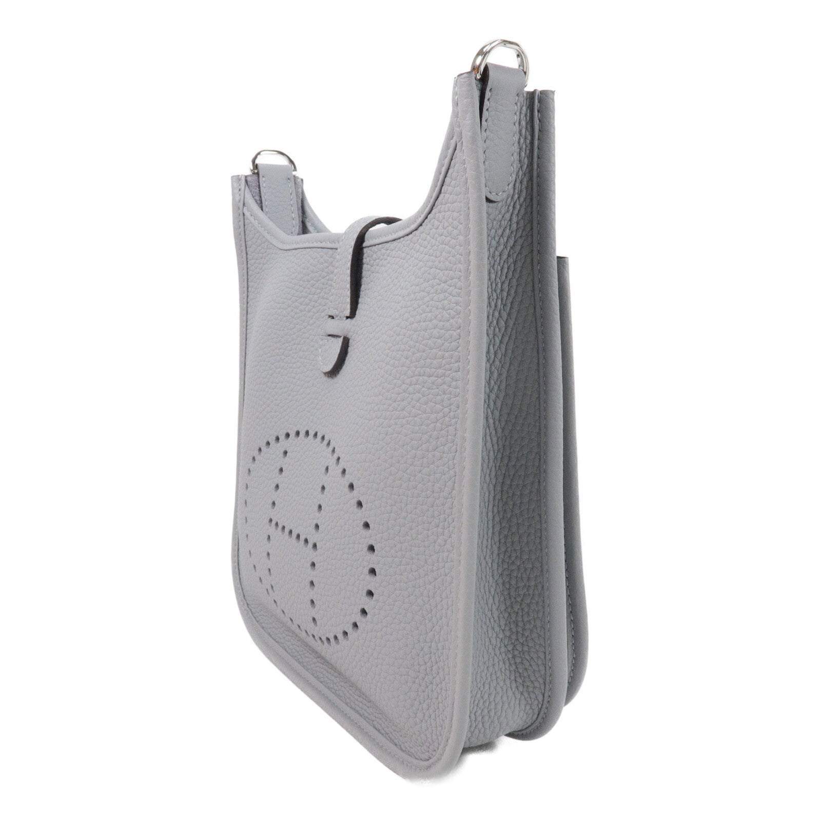 HERMES Clemence皮革Evelyne 23肩背袋Gris Pantin