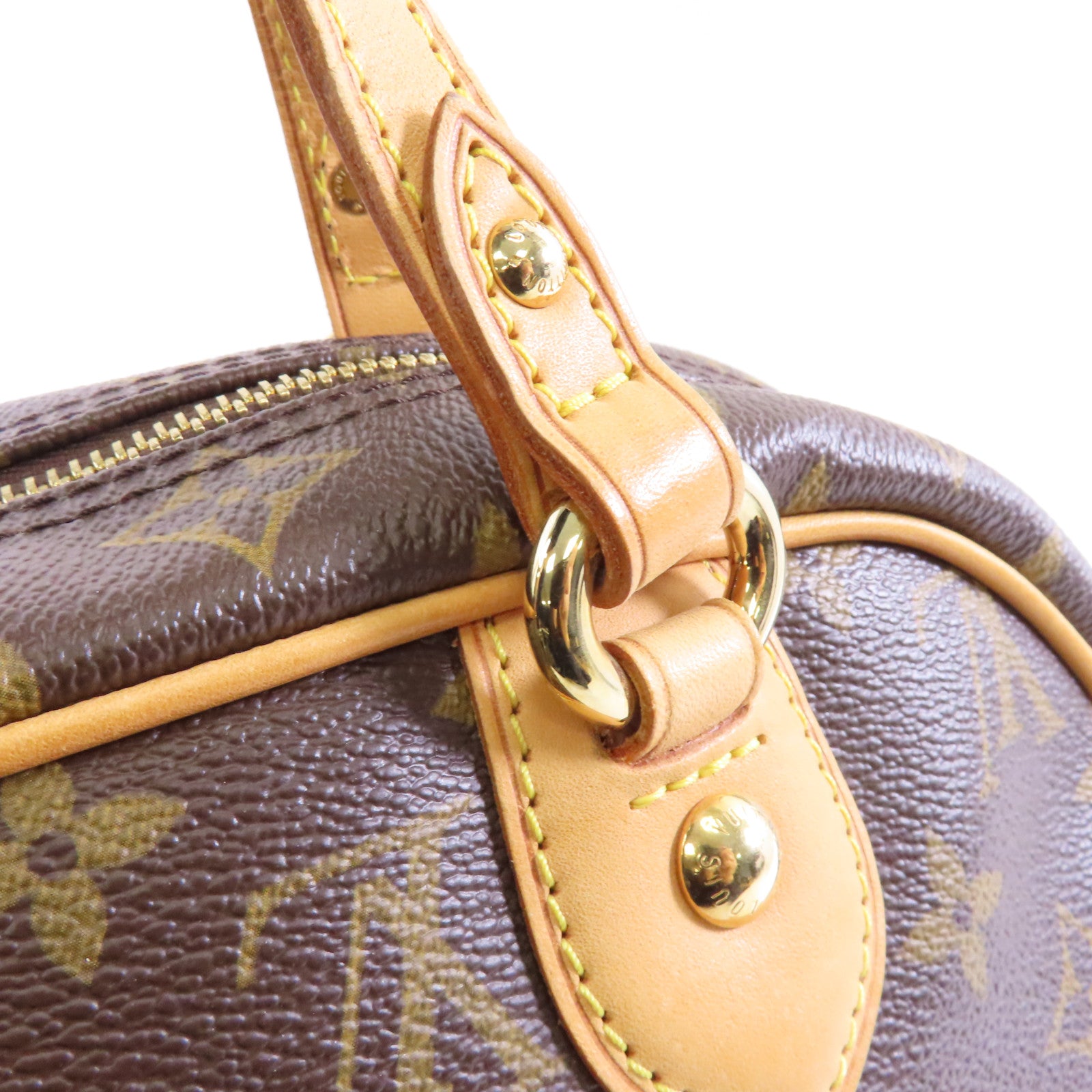 LOUIS VUITTON 【激減優惠】Monogram Montorgueil PM金扣肩背袋棕色