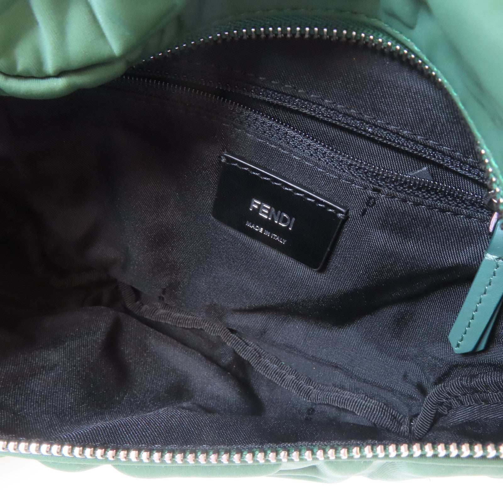 FENDI 尼龍Waist Bag銀扣腰包綠色