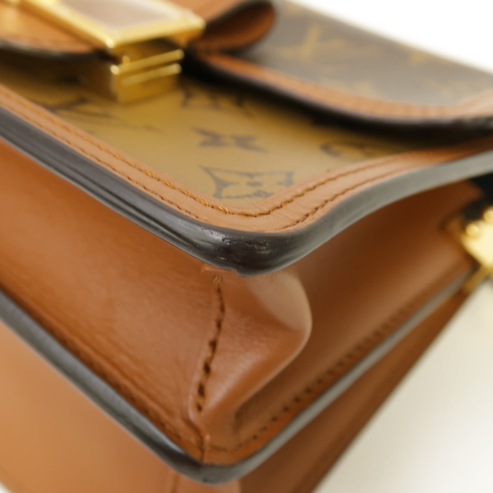LOUIS VUITTON Monogram Mini Dauphine金扣肩背袋啡色