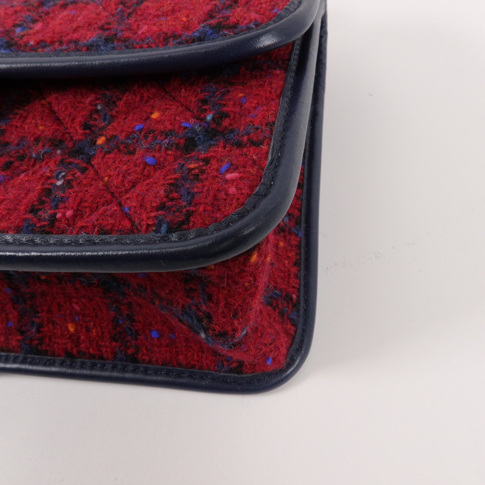 CHANEL Tweed Top Handle Flap Bag鏈帶肩背袋