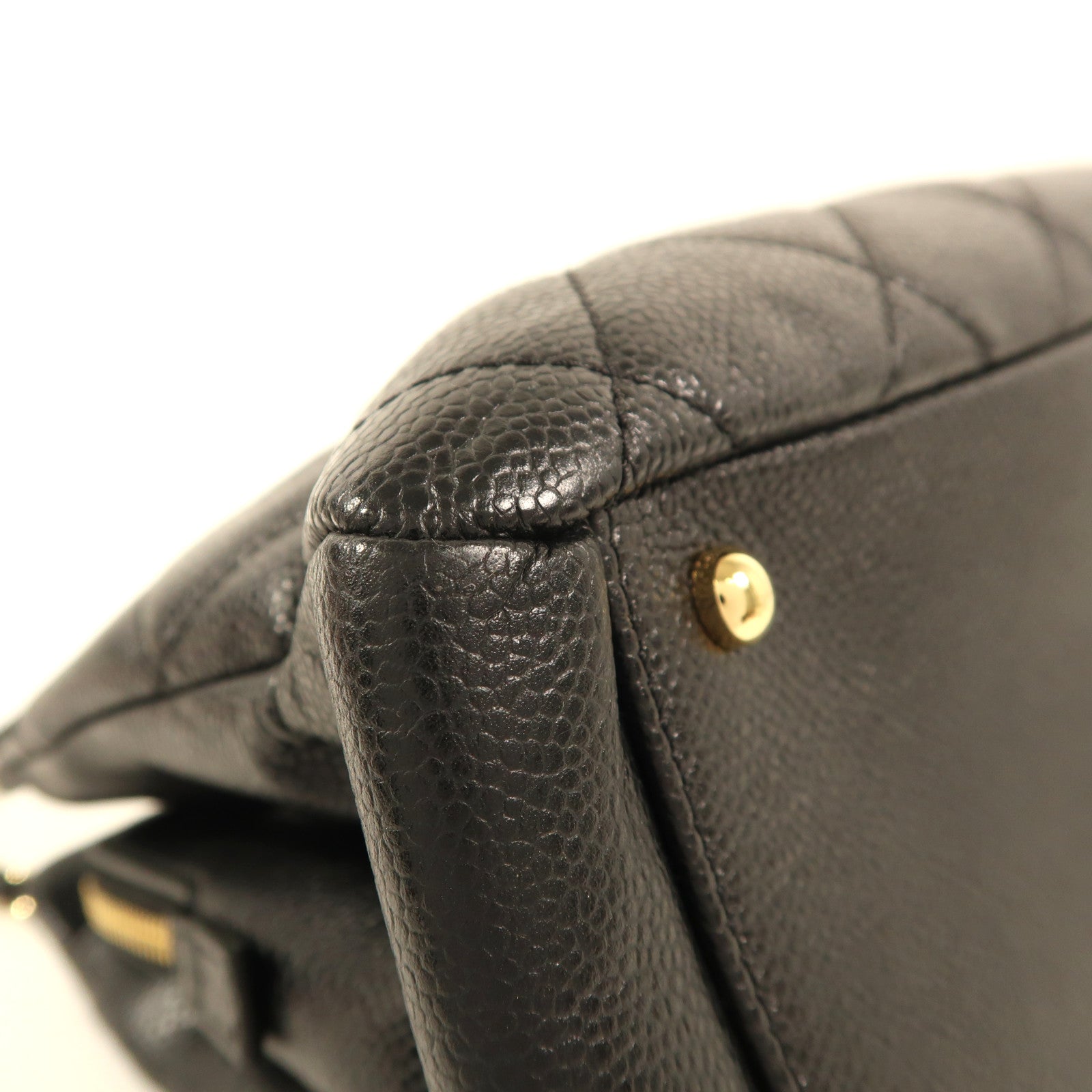 CHANEL 牛皮皮革Chain Shoulder金扣鏈帶肩背袋