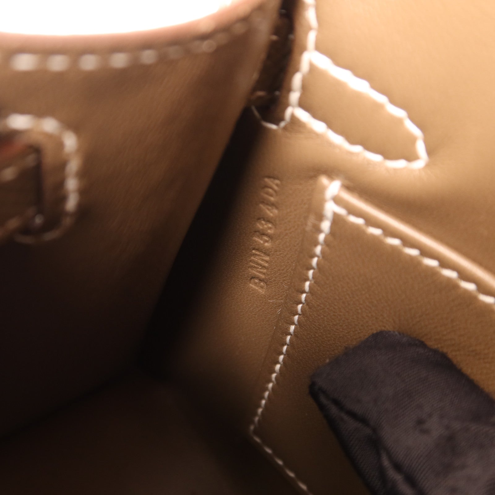 HERMES Epsom皮革Mini Kelly II金扣手挽肩背兩用袋Etoupe
