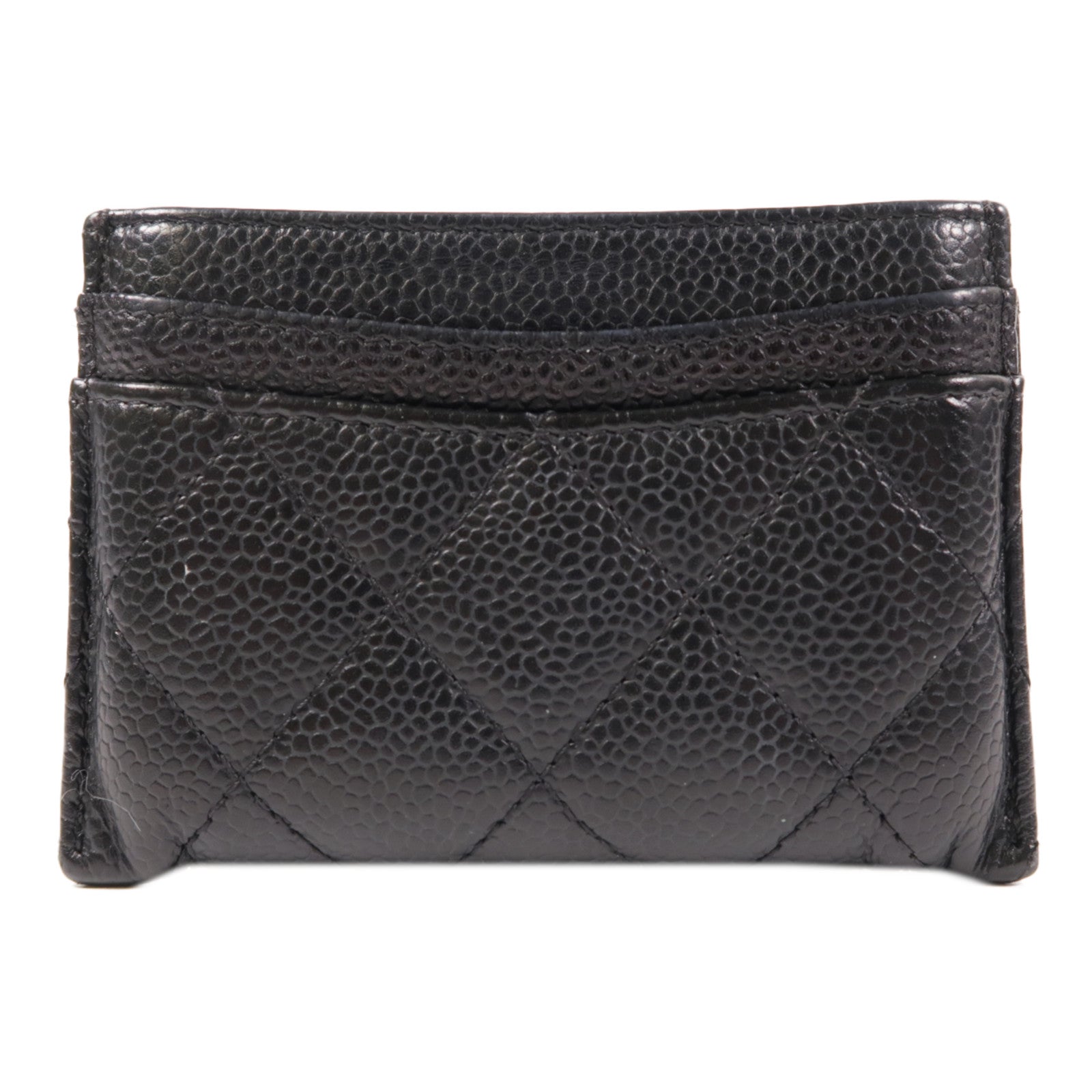 CHANEL 牛皮皮革Card Case銀扣卡片套