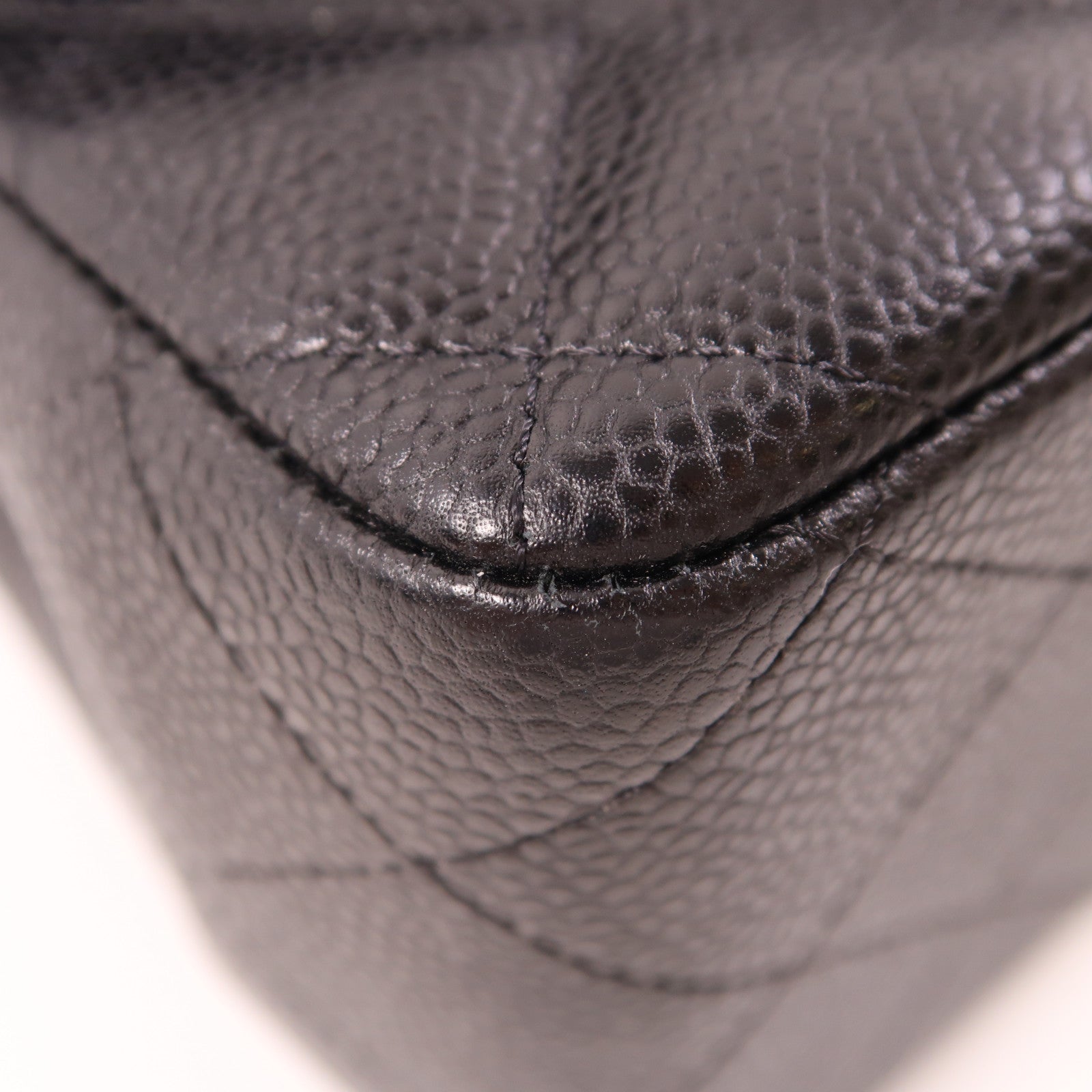 CHANEL 牛皮皮革Large Classic金扣鏈帶肩背袋