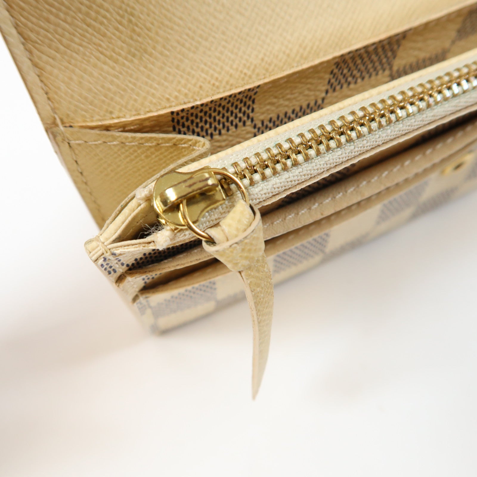 LOUIS VUITTON 【激減優惠】Damier Azur Portefeuille Emily Long Wallet金扣長錢包白色/藍色