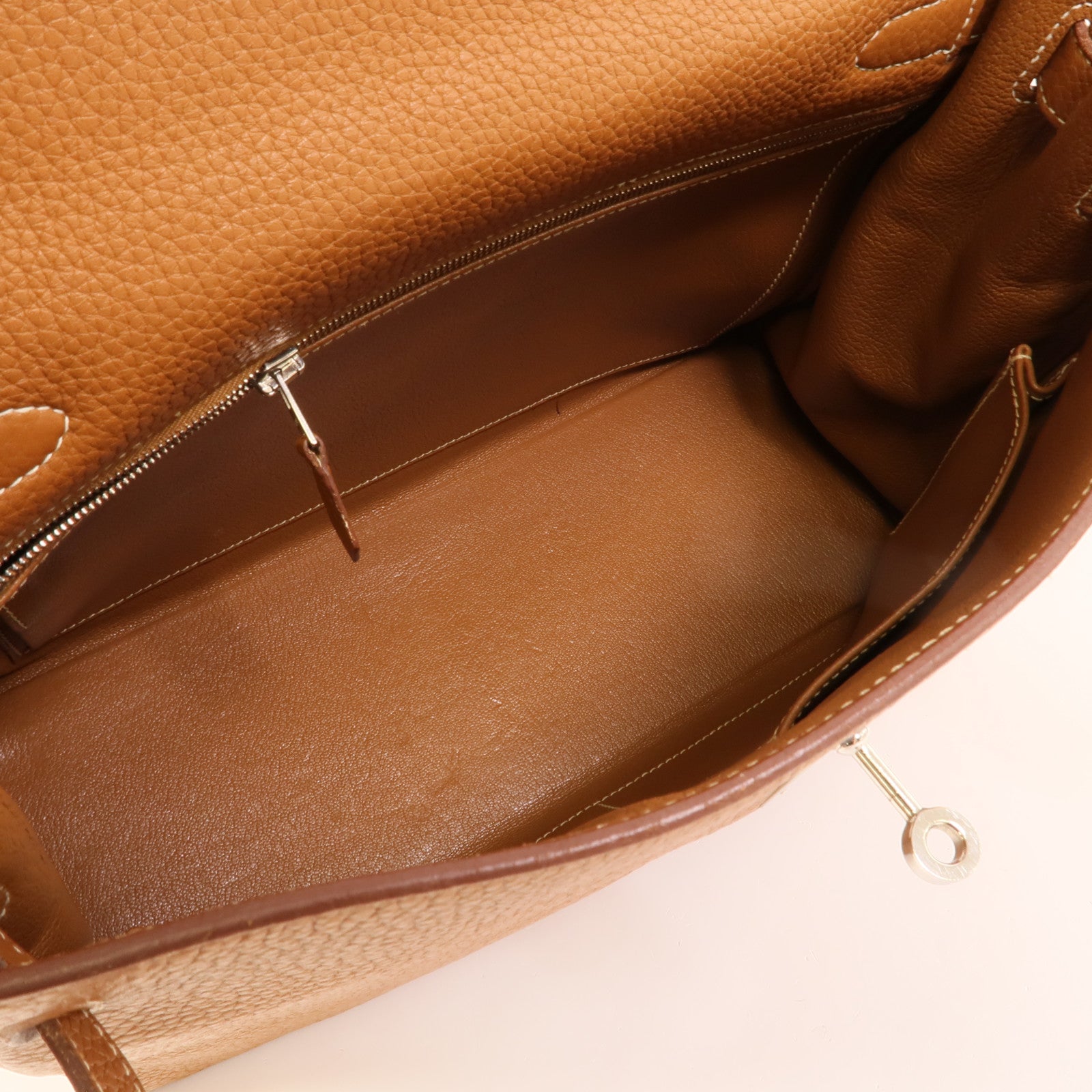 HERMES Clemence皮革Kelly 32手挽肩背兩用袋Gold