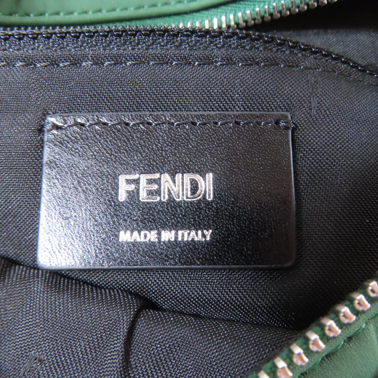 FENDI 尼龍Waist Bag銀扣腰包綠色