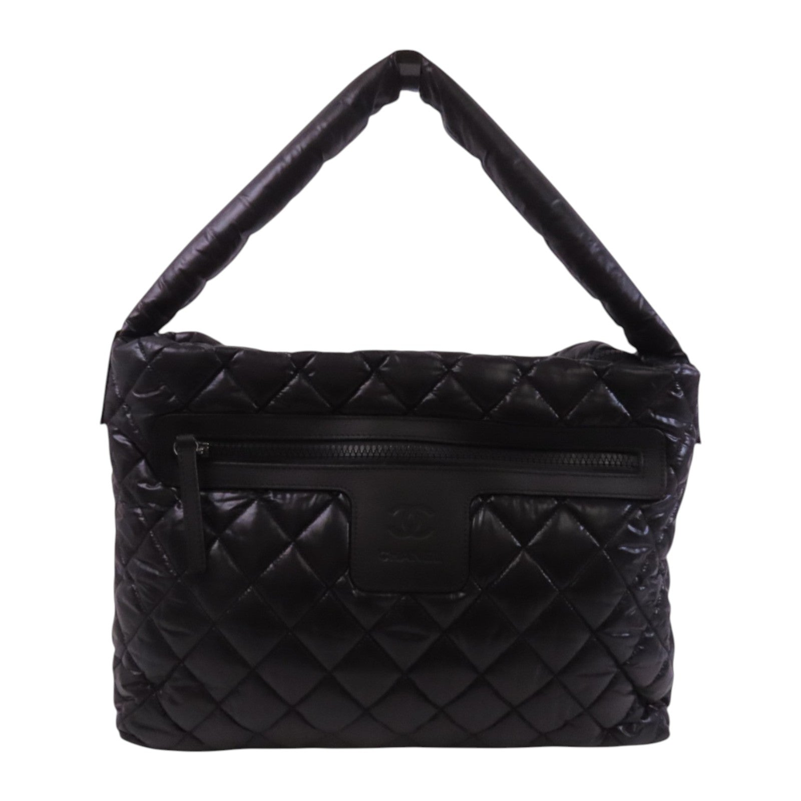 CHANEL 尼龍Coco Cocoon銀扣肩背袋