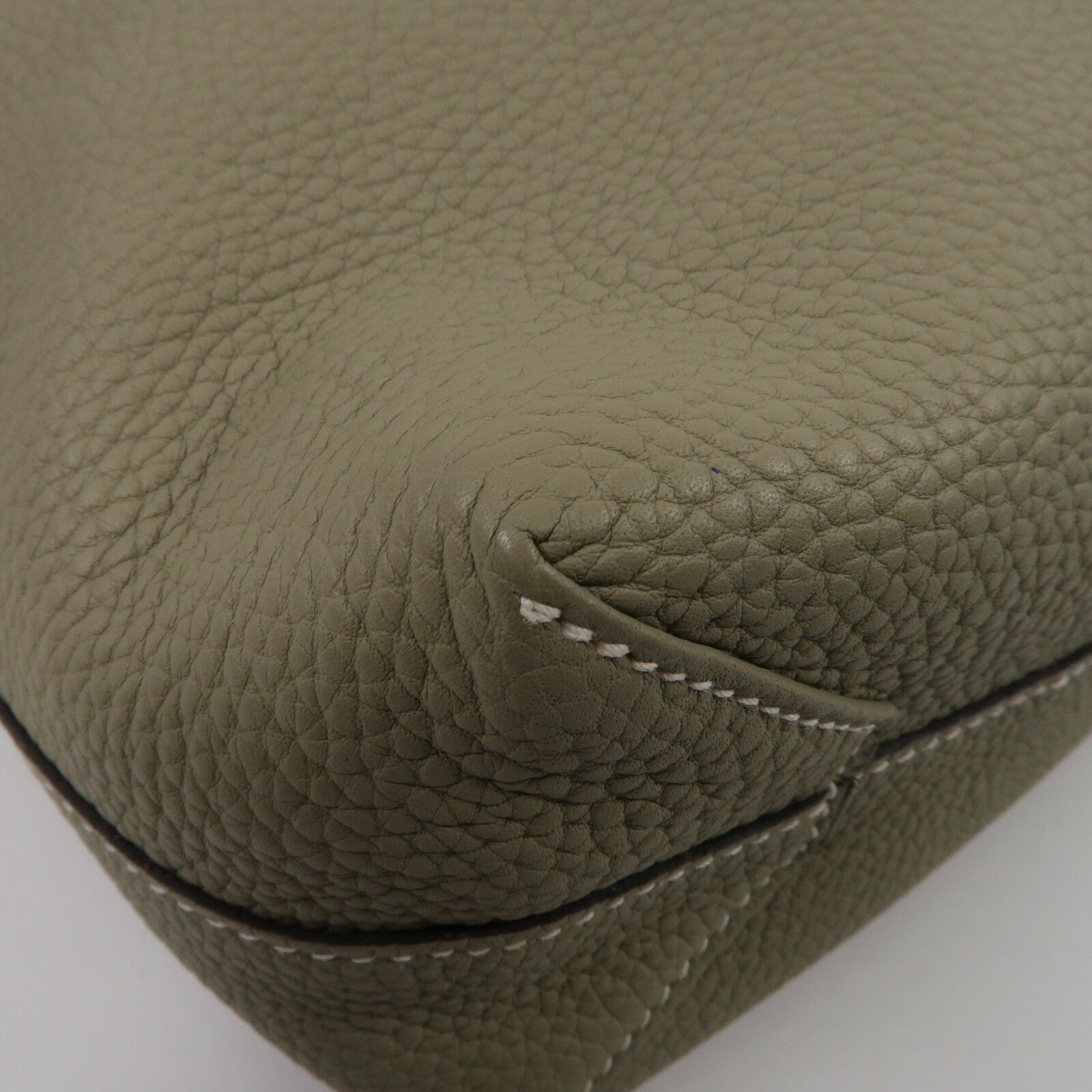 HERMES Clemence皮革Double Sens 36手挽袋Sauge/Lime