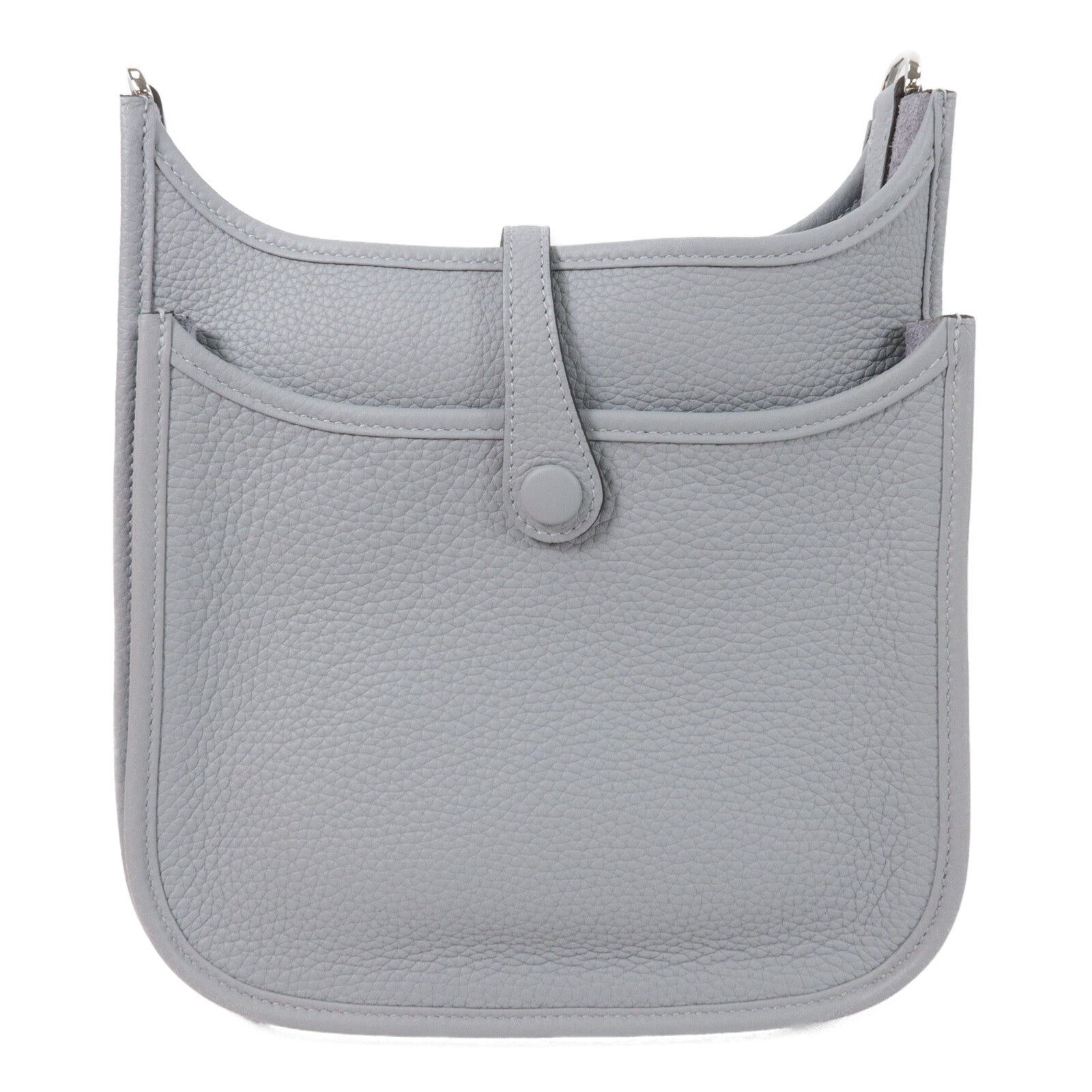 HERMES Clemence皮革Evelyne 23肩背袋Gris Pantin