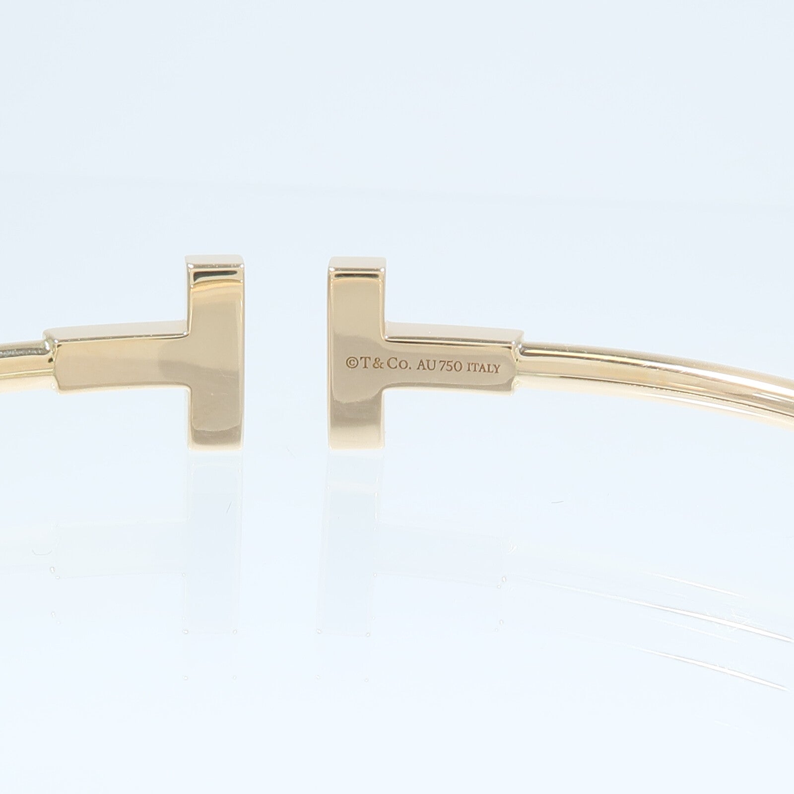 TIFFANY＆CO 18K玫瑰金T Wire Diamond Bangle鑽石手鐲