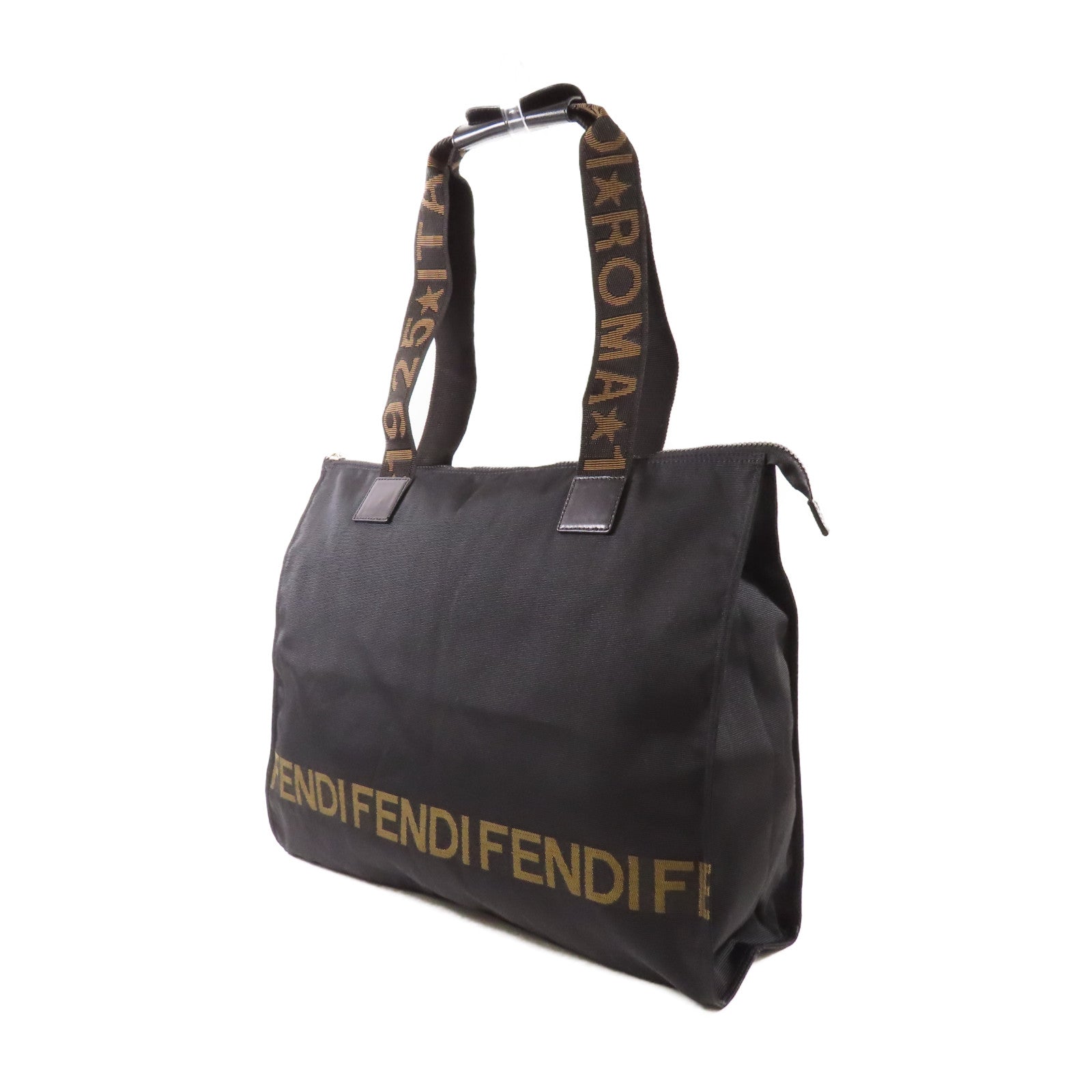 FENDI 帆布Tote Bag銀扣手挽袋