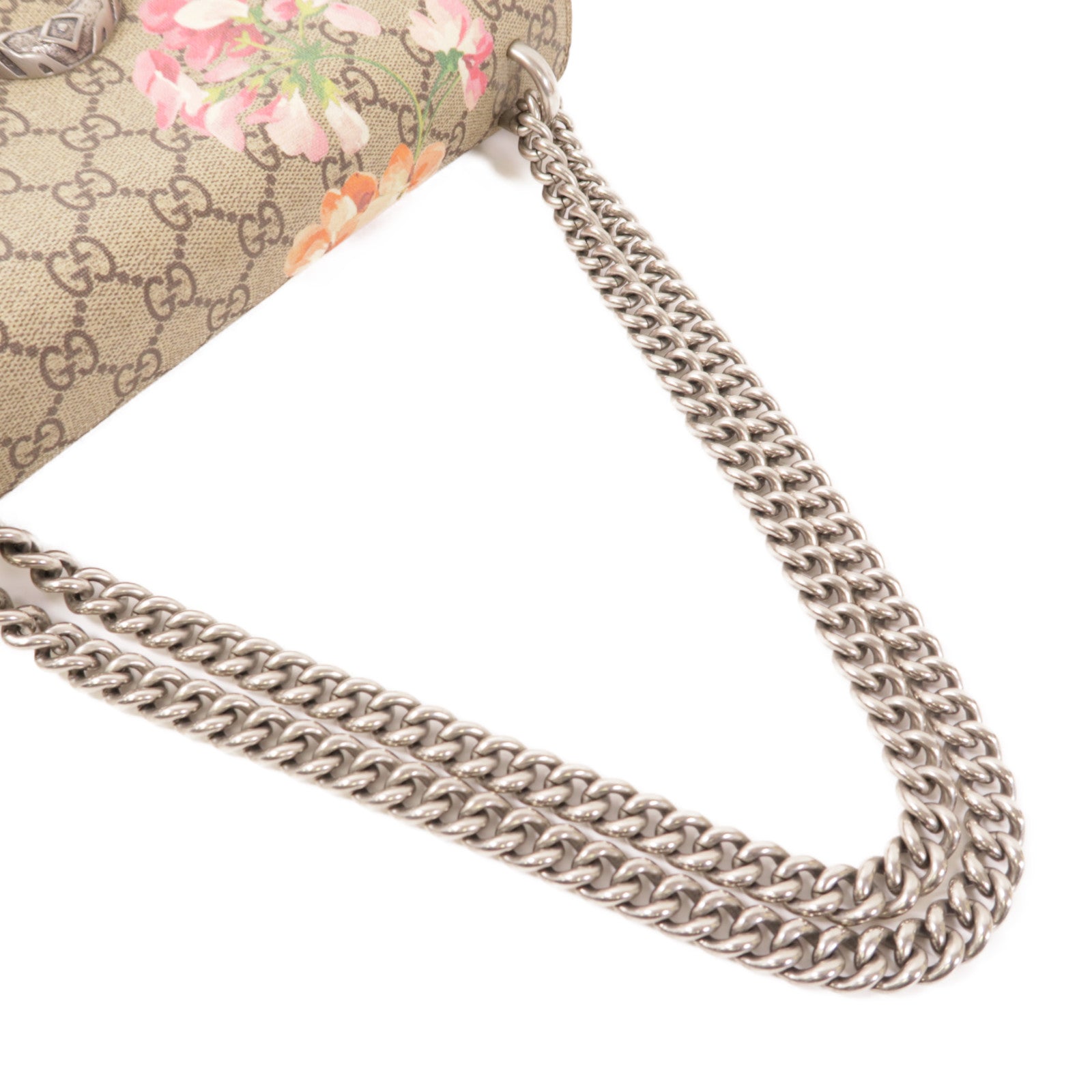 GUCCI GG SHW Dionysus Bloom Chain Shoulder Bag 400235 Coated Canvas Brown