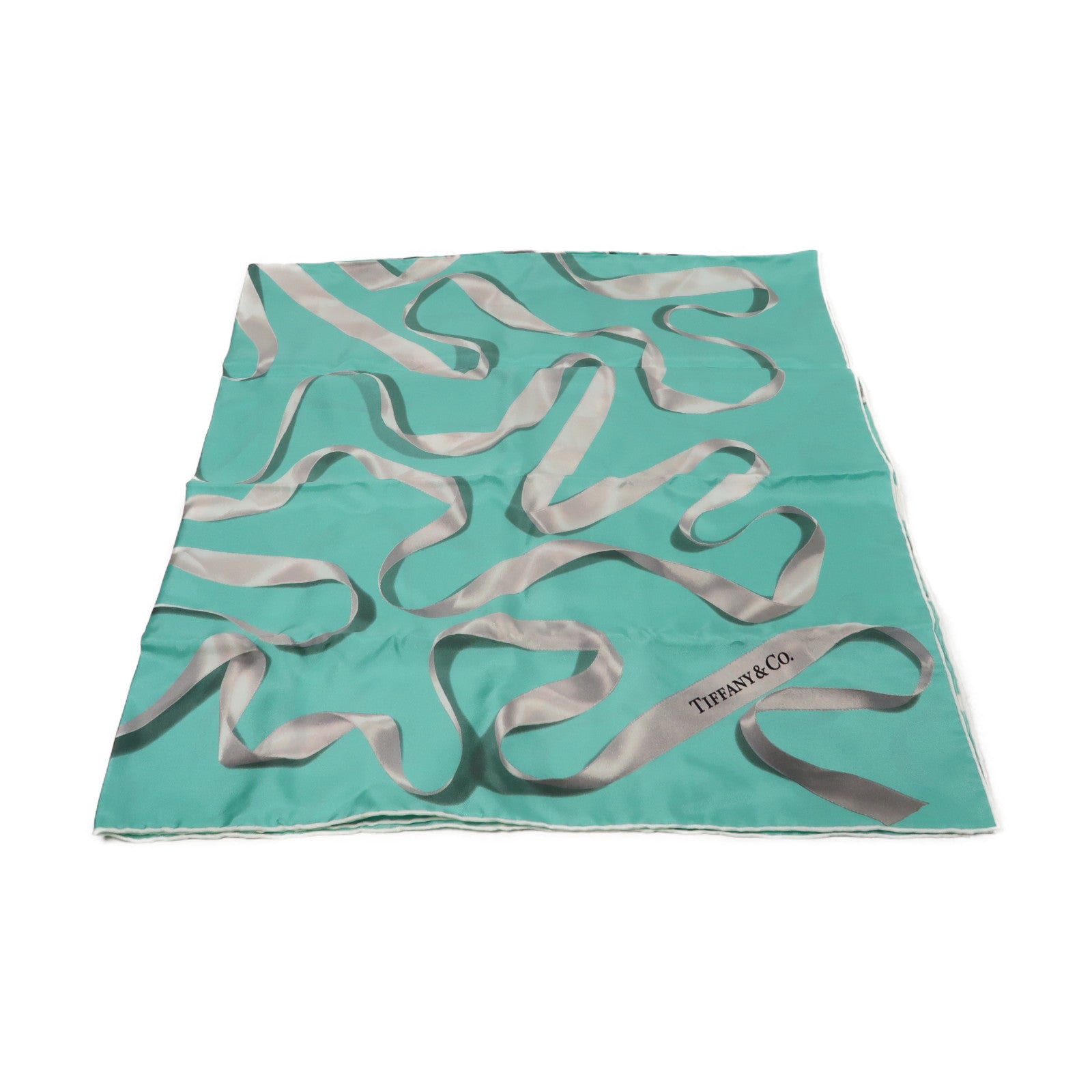 TIFFANY＆CO 絲質Scarf圍巾蒂芙尼藍色