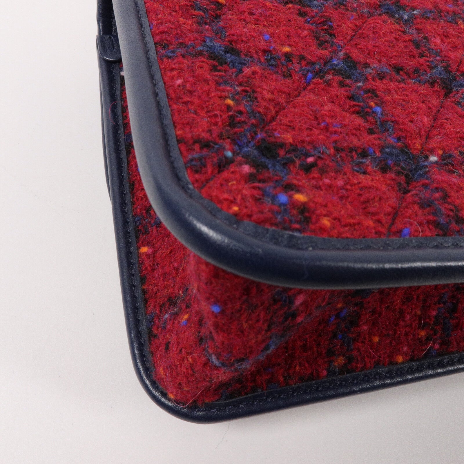 CHANEL Tweed Top Handle Flap Bag鏈帶肩背袋