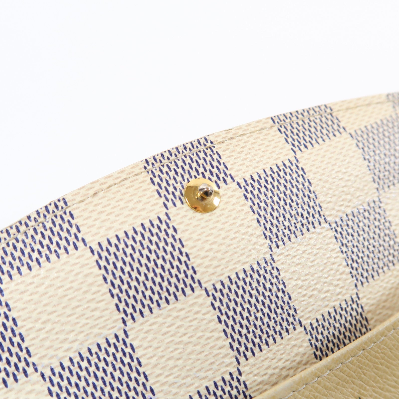 LOUIS VUITTON 【激減優惠】Damier Azur Portefeuille Emily Long Wallet金扣長錢包白色/藍色