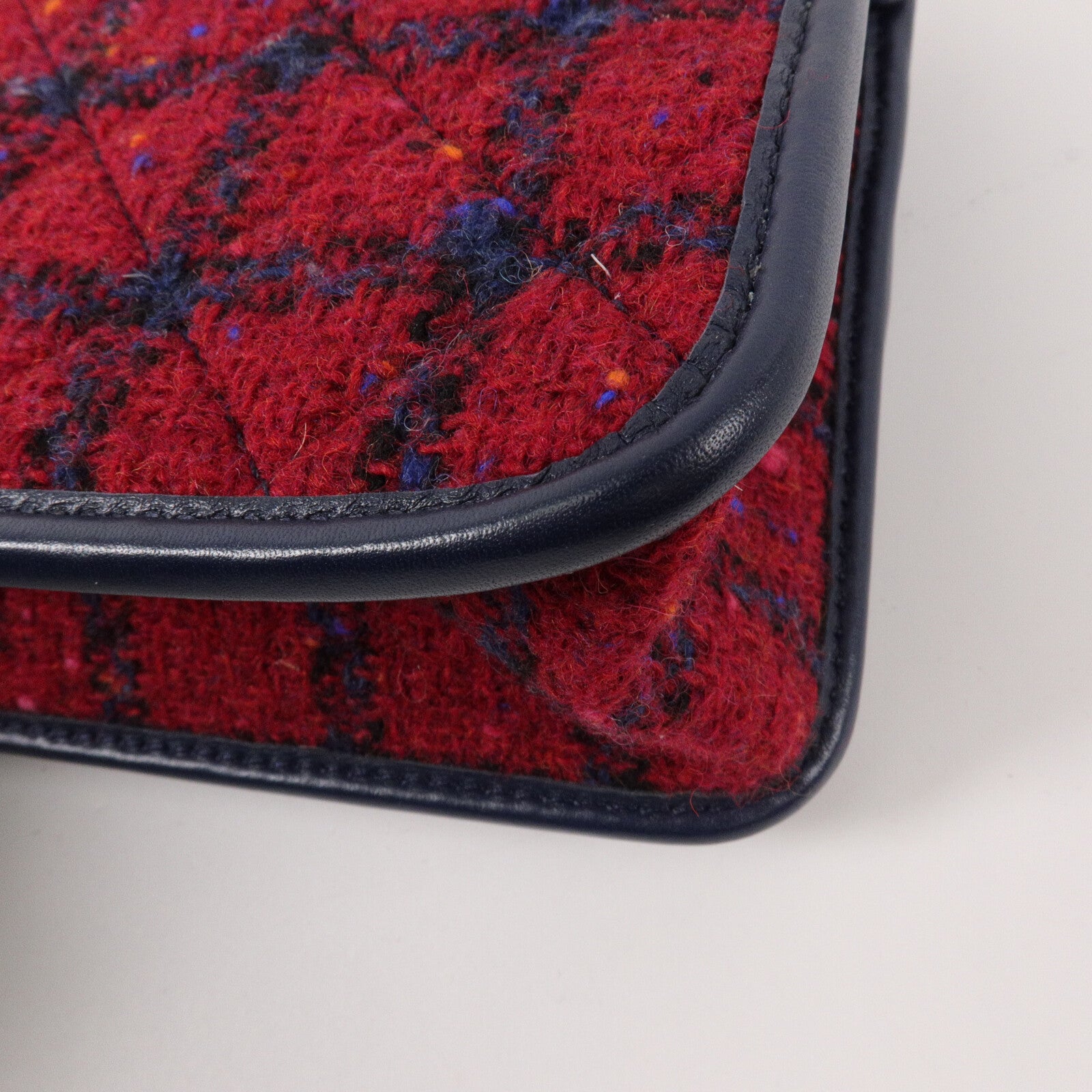 CHANEL Tweed Top Handle Flap Bag鏈帶肩背袋