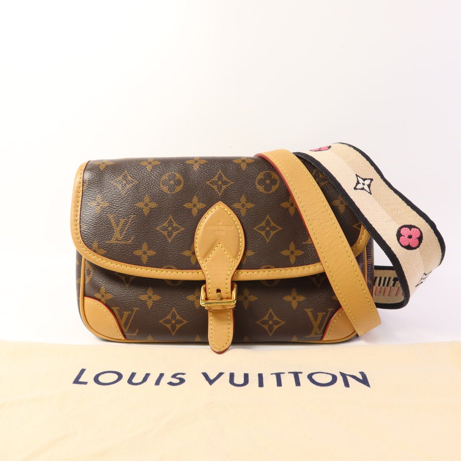 LOUIS VUITTON Monogram Diane金扣手挽肩背兩用袋