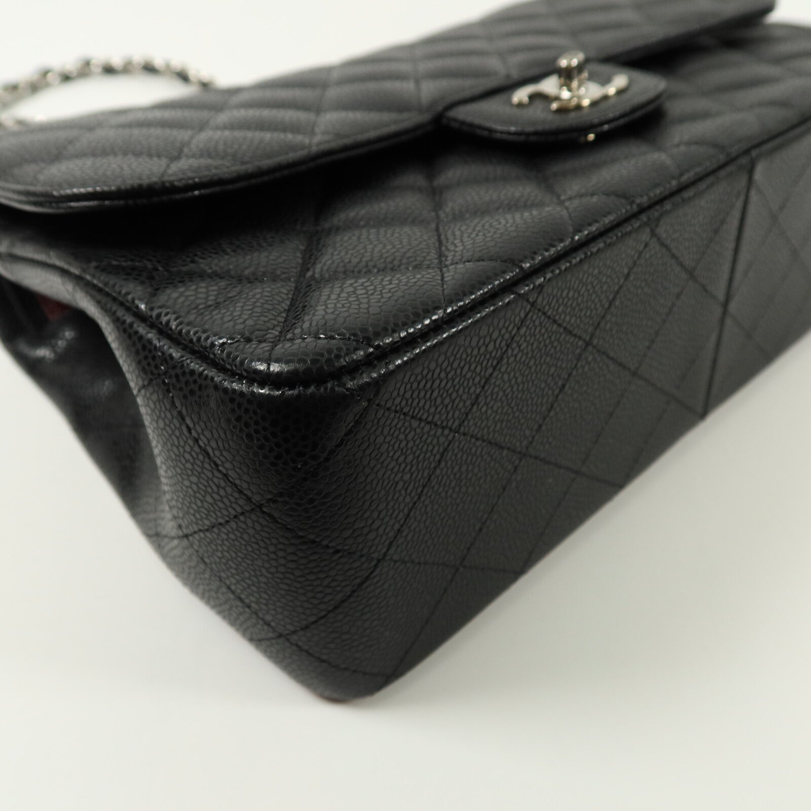 CHANEL 牛皮皮革Large Classic鏈帶肩背袋