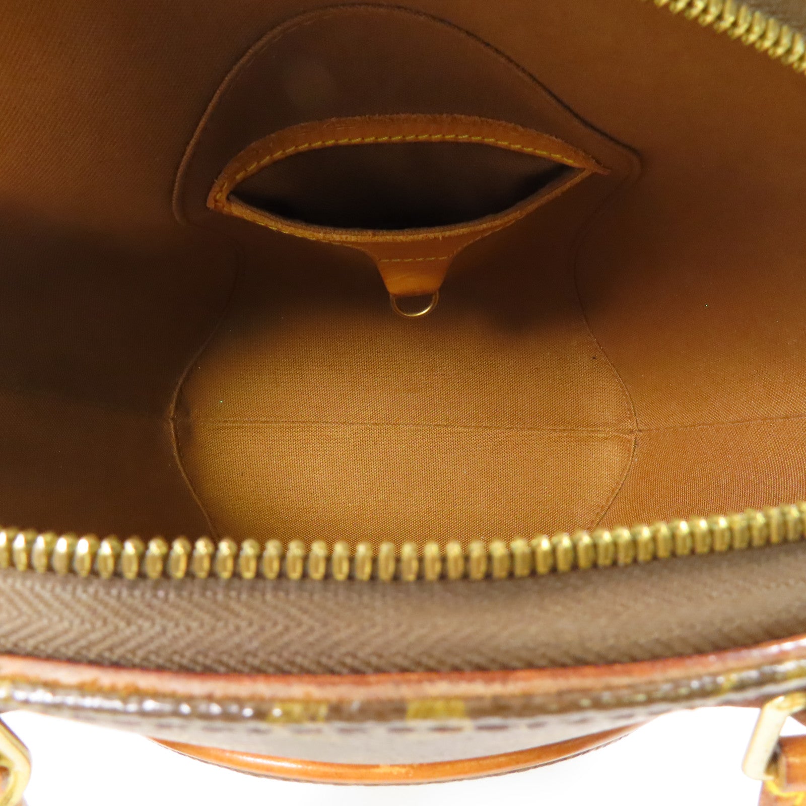 LOUIS VUITTON Monogram Ellipse PM金扣手挽袋棕色