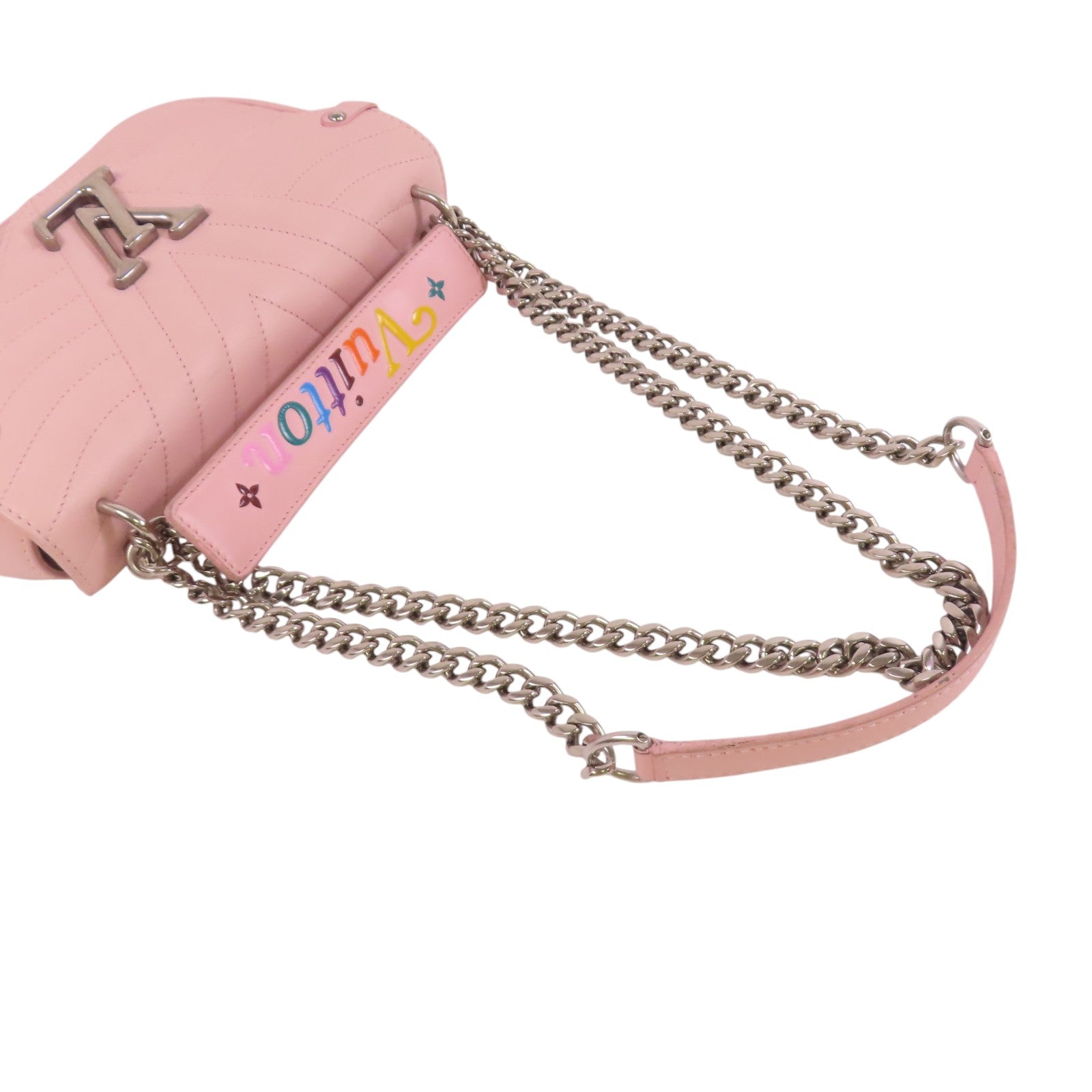 LOUIS VUITTON 牛皮皮革New Wave MM銀扣手挽肩背兩用袋