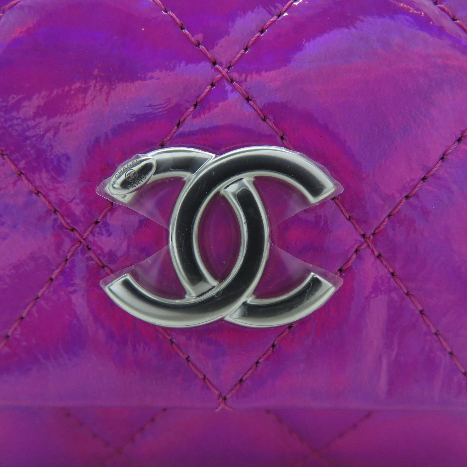 CHANEL 【激減優惠】菱格漆皮皮革Waist Bag銀扣腰包粉紅色
