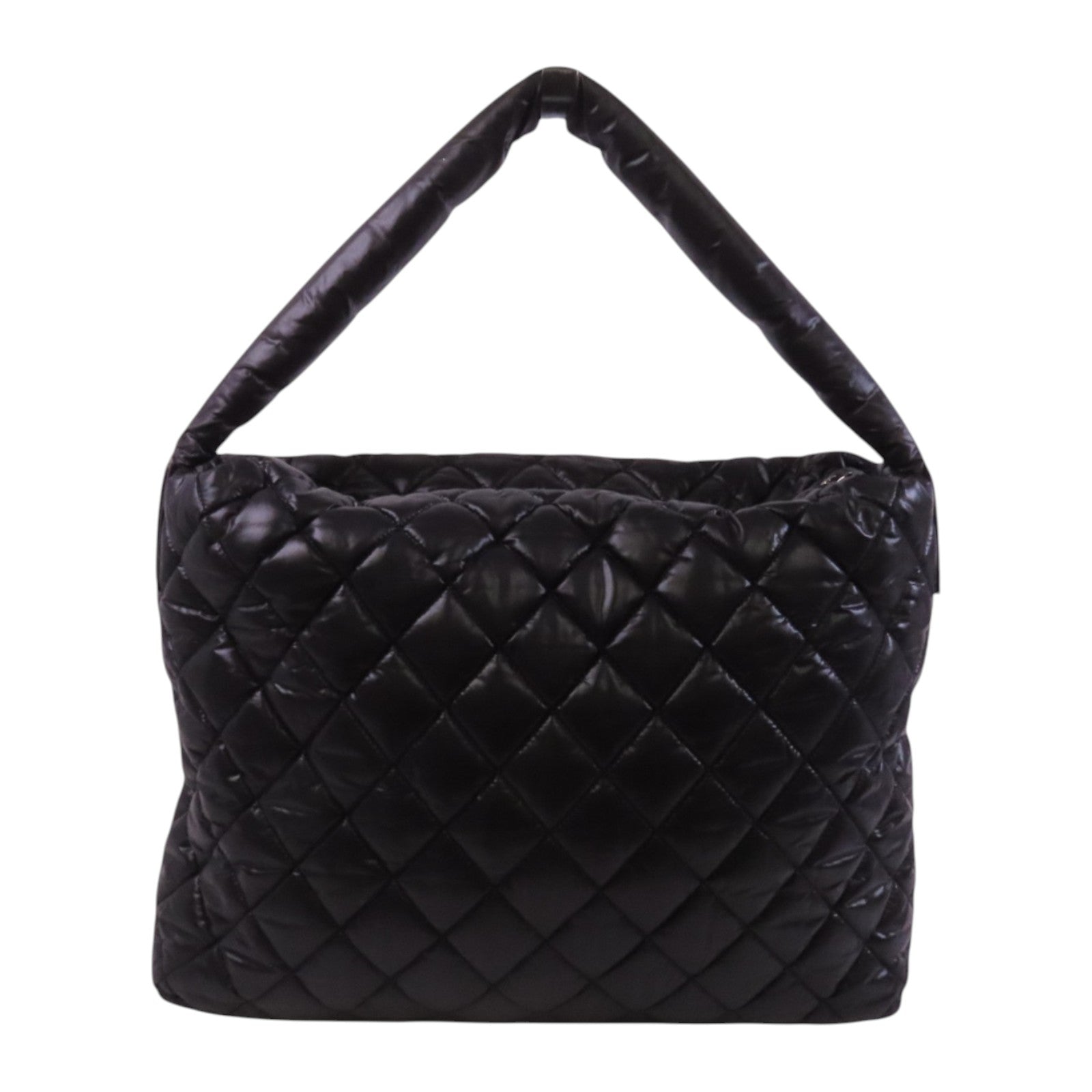 CHANEL 尼龍Coco Cocoon銀扣肩背袋