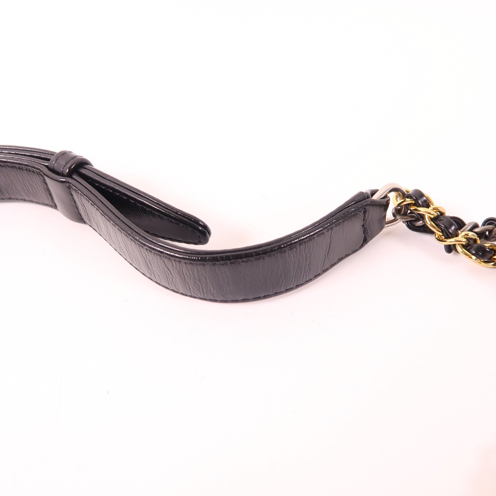 CHANEL 珠片/牛皮皮革Gabrielle Small鏈帶肩背袋