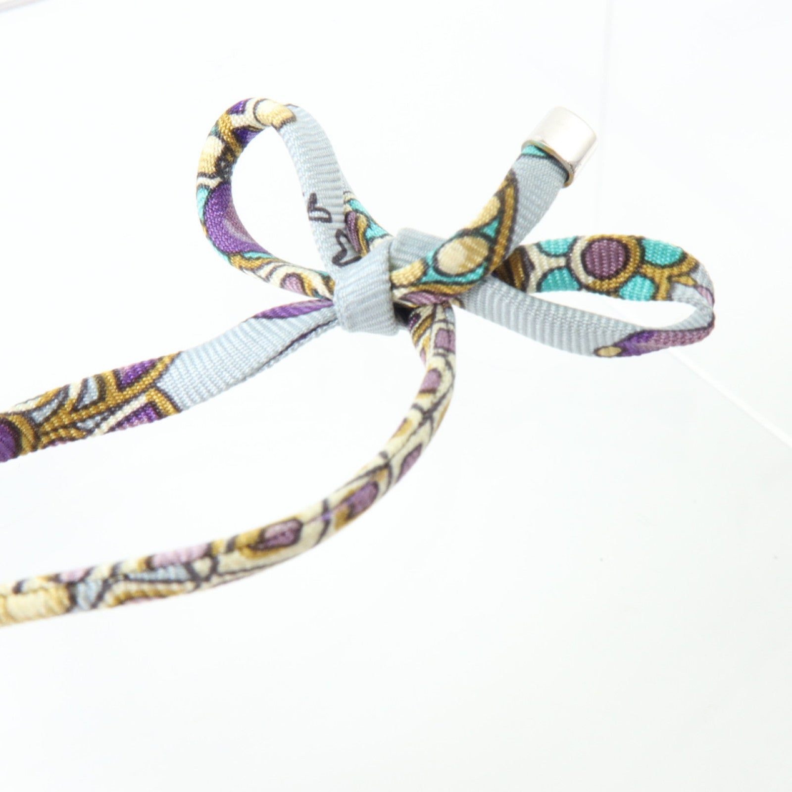 HERMES 絲質/金屬Necklace項鏈