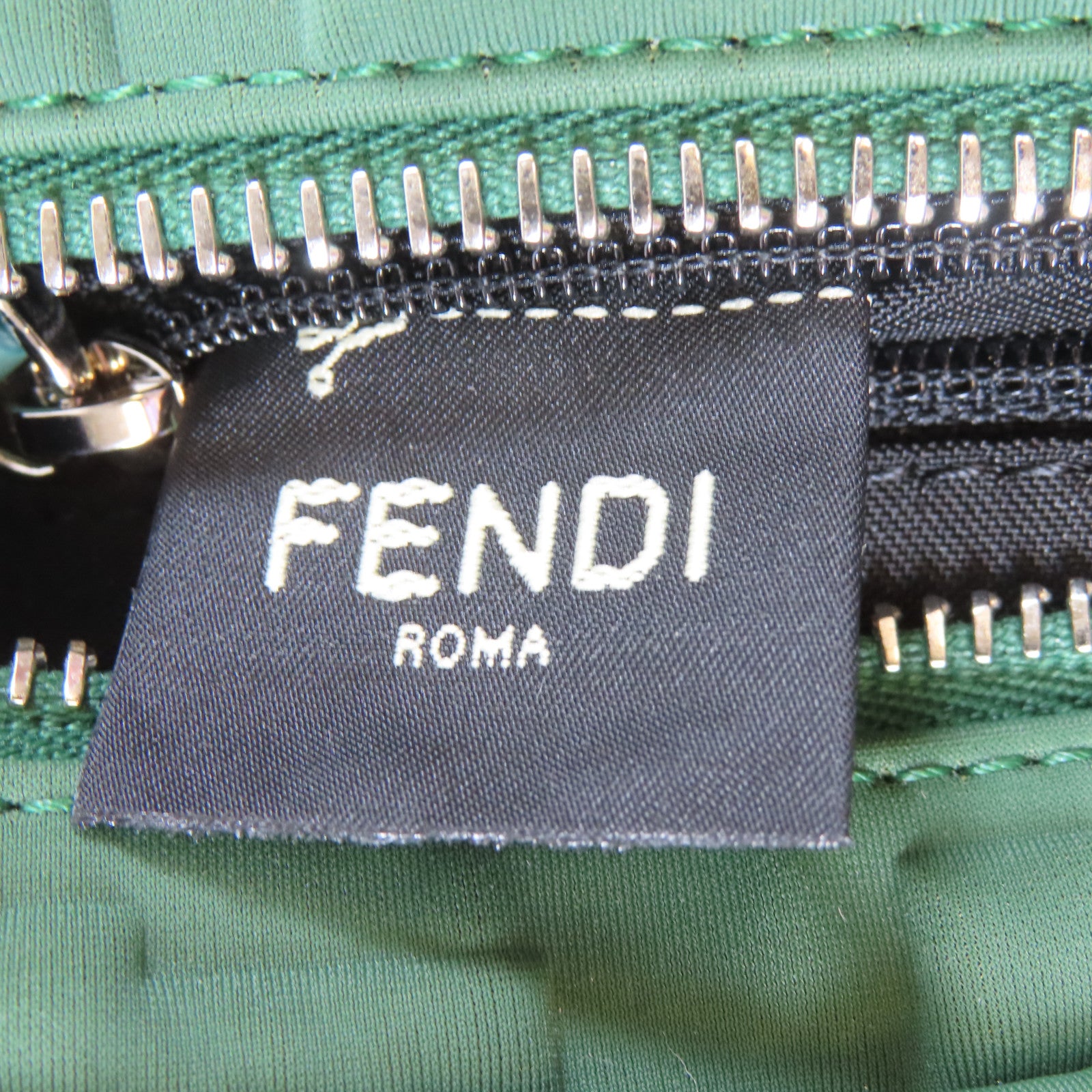 FENDI 尼龍Waist Bag銀扣腰包綠色