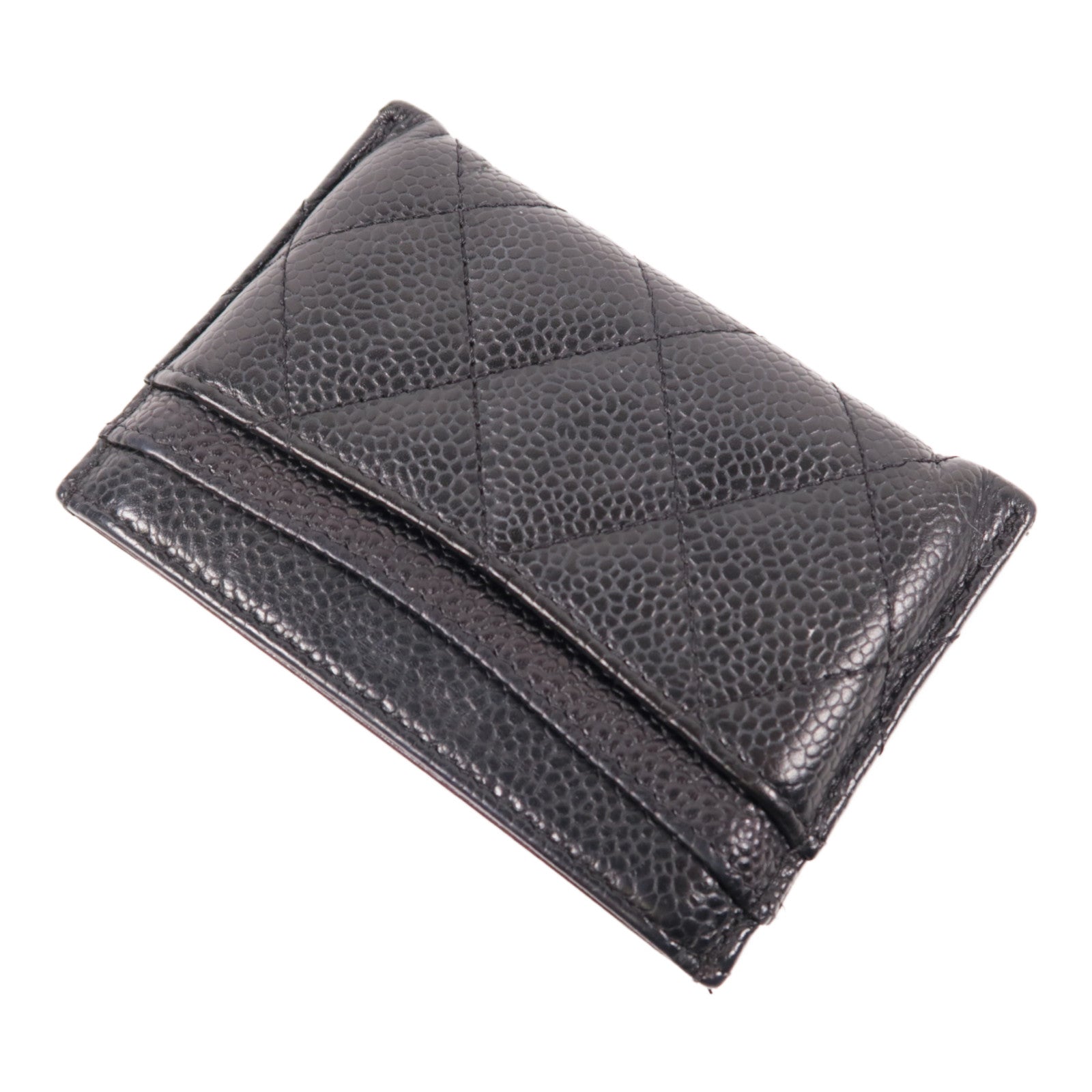 CHANEL 牛皮皮革Card Case銀扣卡片套