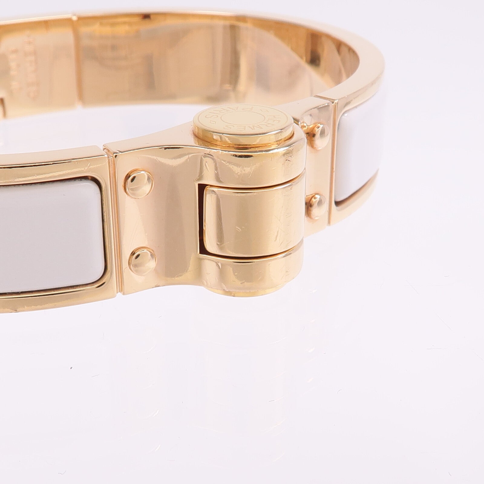 HERMES 金屬Charniere Bracelet金扣手鐲