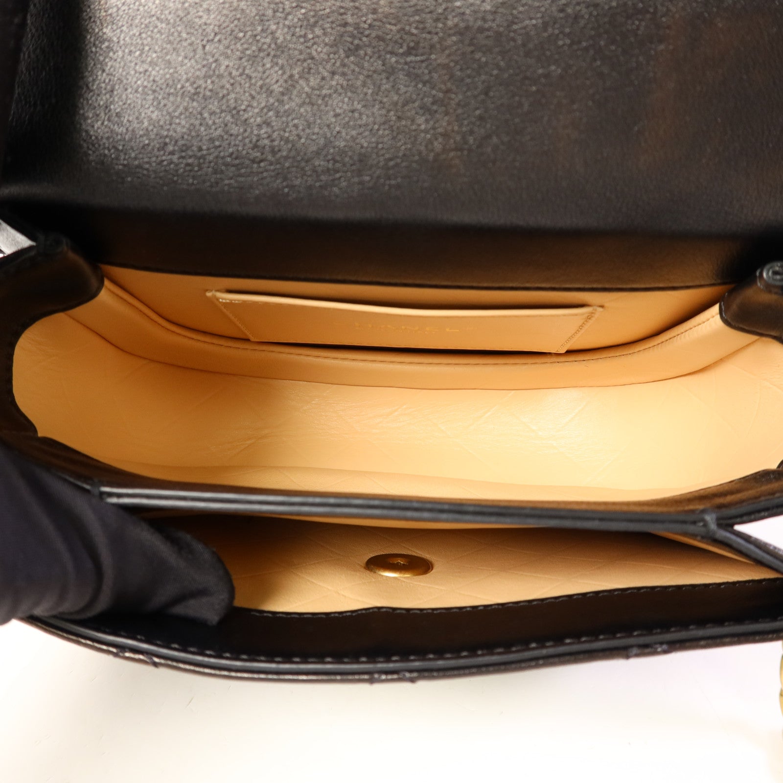 CHANEL 牛皮皮革Chain Shoulder Bag金扣鏈帶肩背袋