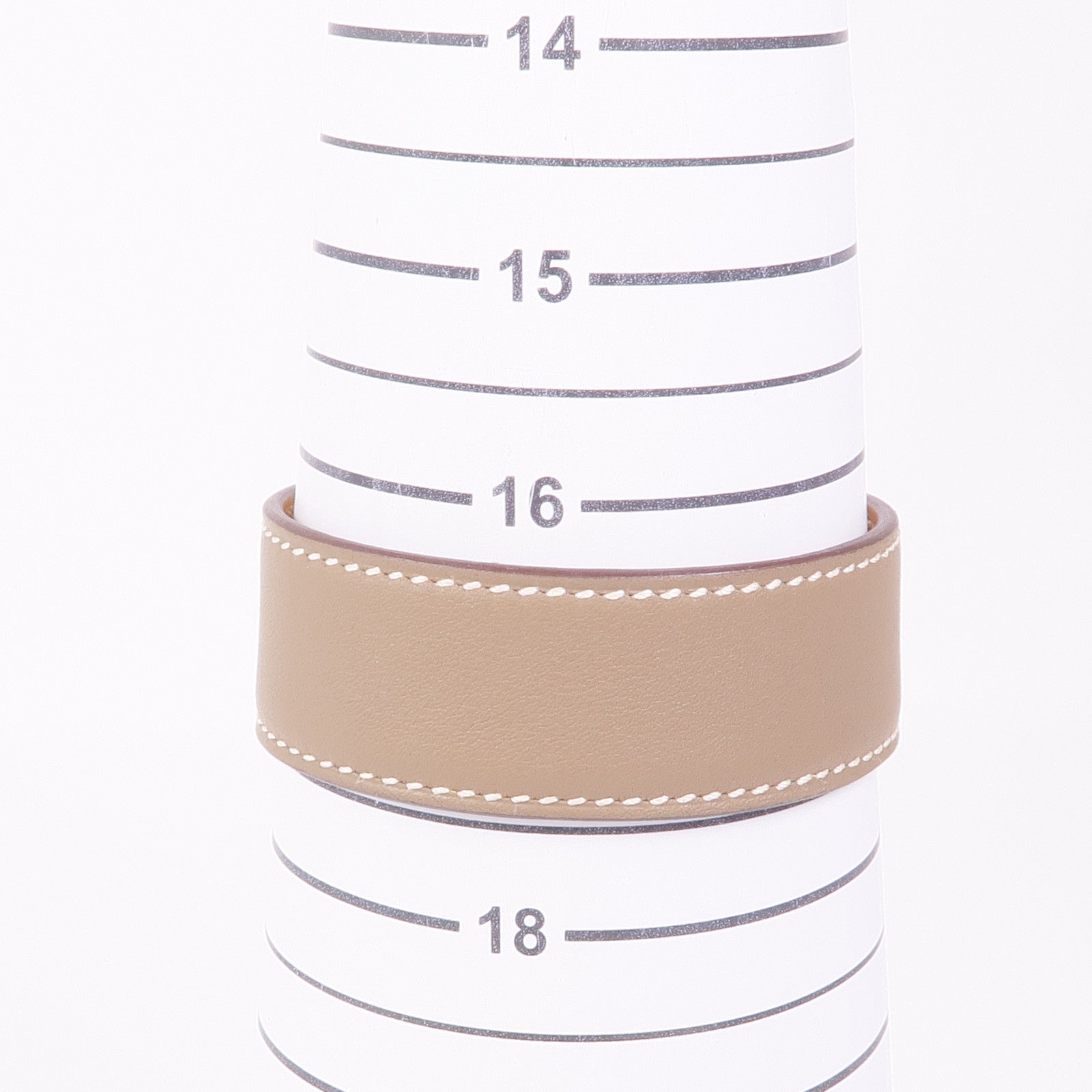 HERMES GHW Collier De Chien 24 Bracelet Veau Swift Leather Etoupe