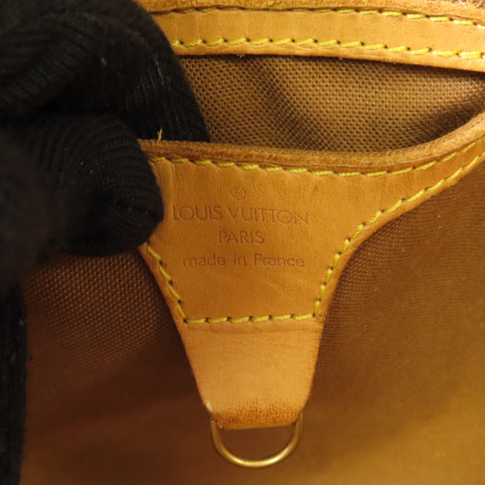 LOUIS VUITTON Monogram Ellipse PM金扣手挽袋棕色