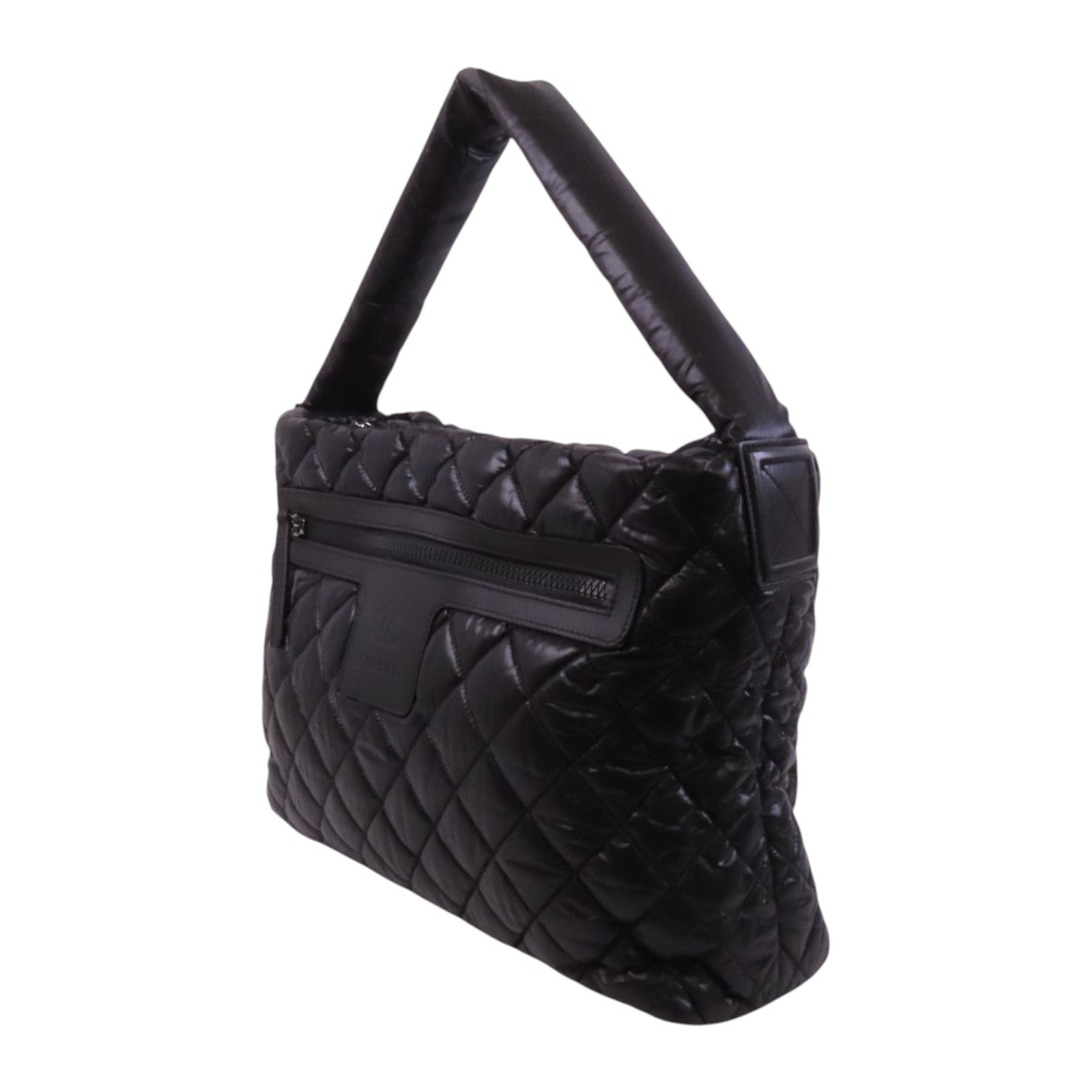 CHANEL 尼龍Coco Cocoon銀扣肩背袋