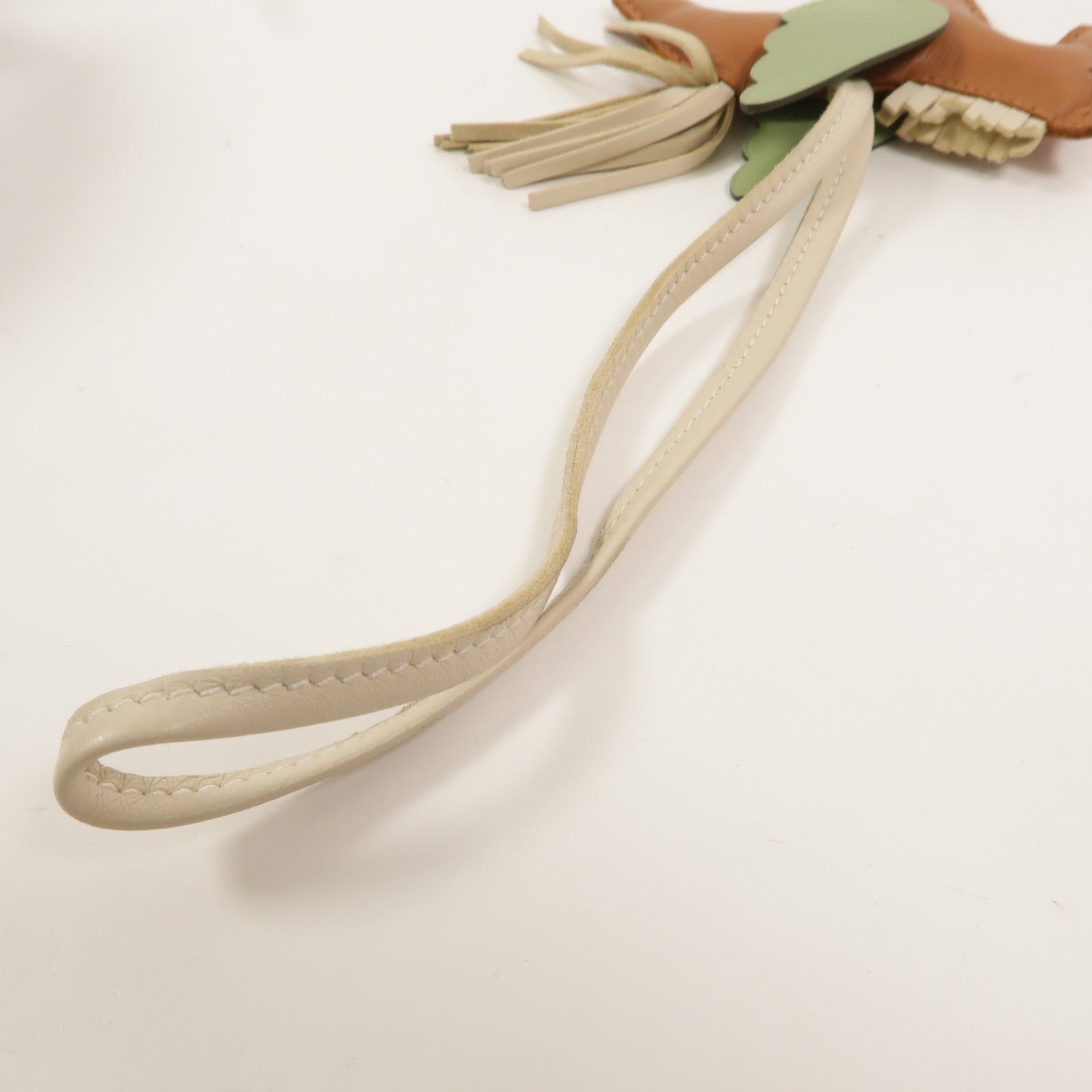 HERMES Milo/Swift皮革Rodeo Pegase PM掛飾Gold/Vert Criquet/Nata