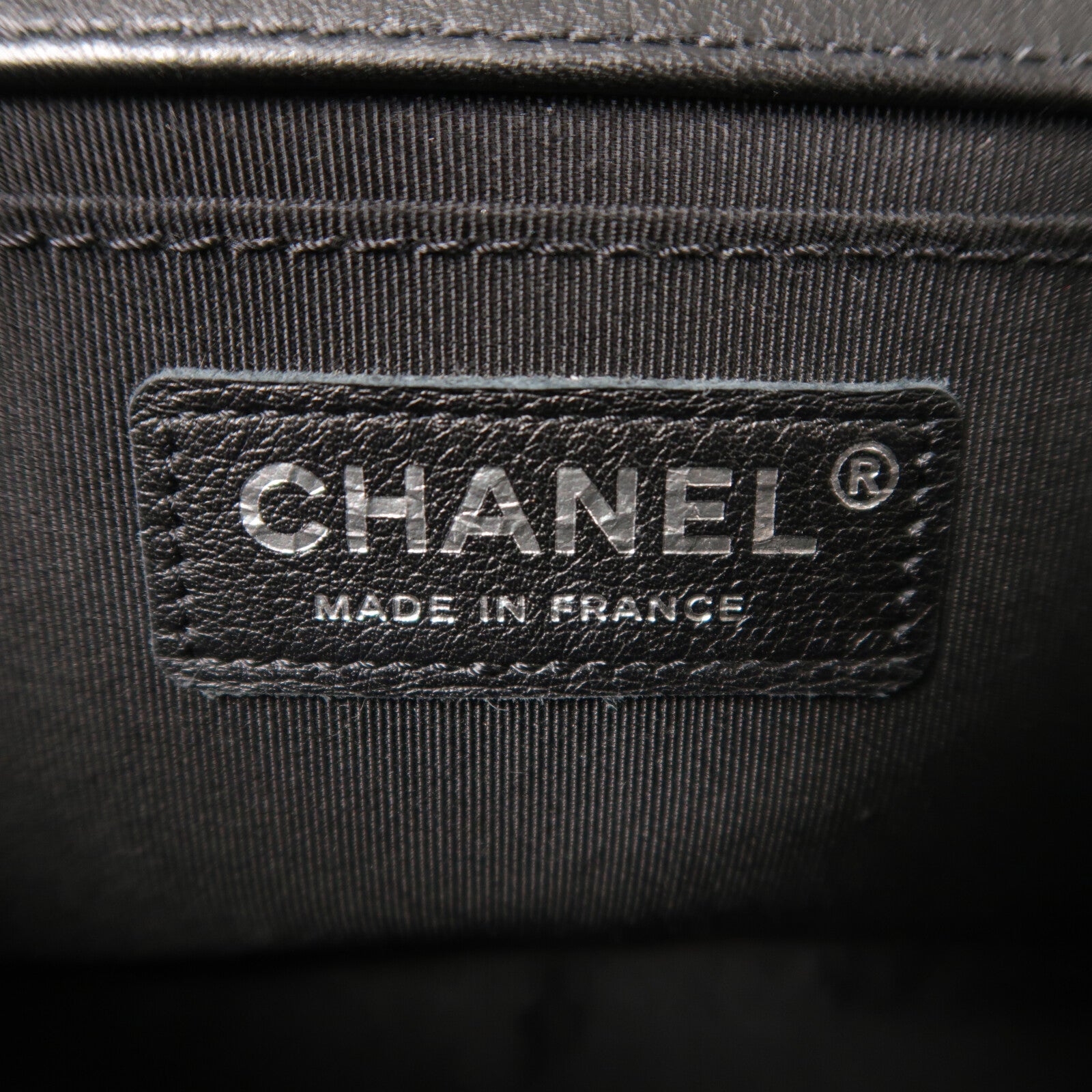 CHANEL 羊毛Mosaic Boy 20銀扣鏈帶肩背袋