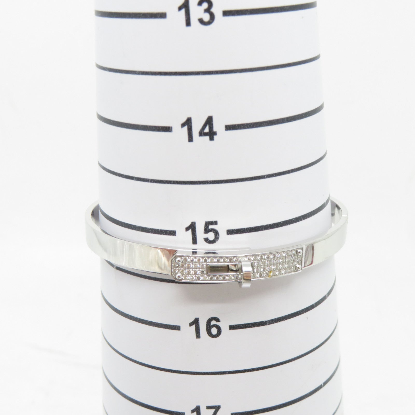 HERMES 18K白金Kelly Diamond Bracelet/Bangle 0.36ct鑽石手鐲