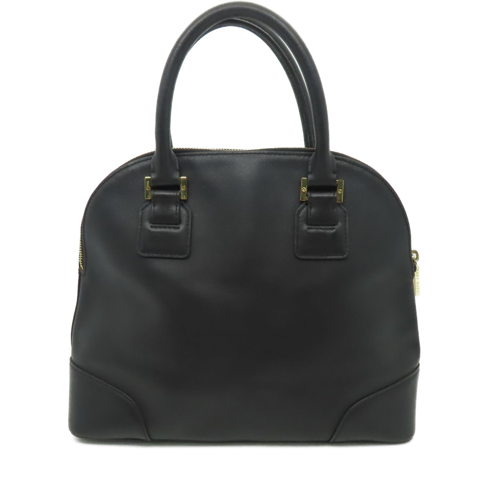 Tory Burch 【激減優惠】牛皮皮革Hand Bag金扣手挽袋黑色