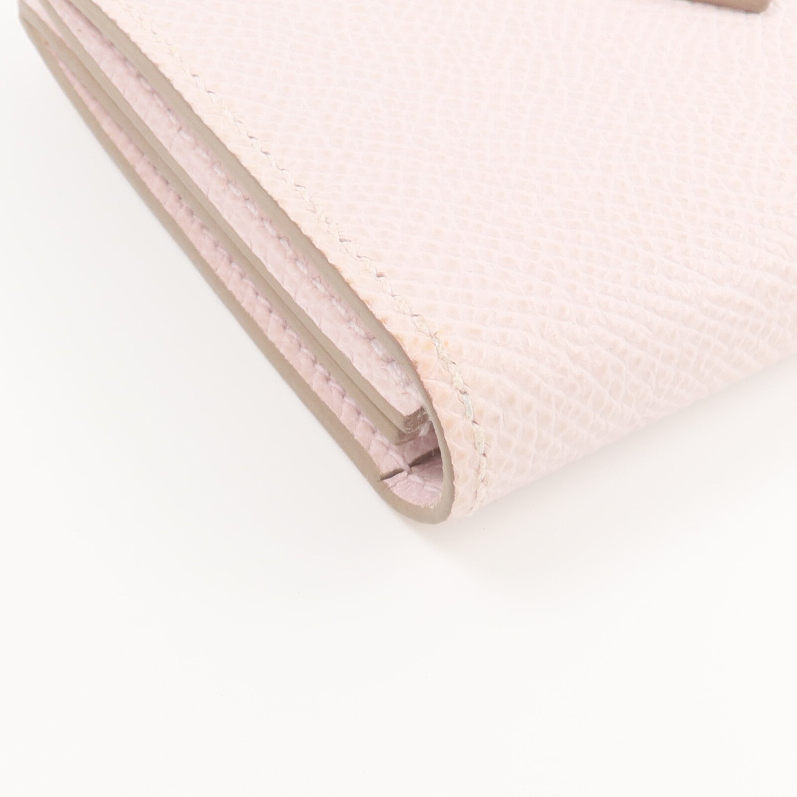 HERMES Epsom皮革Bearn Compact錢包Mauve Pale