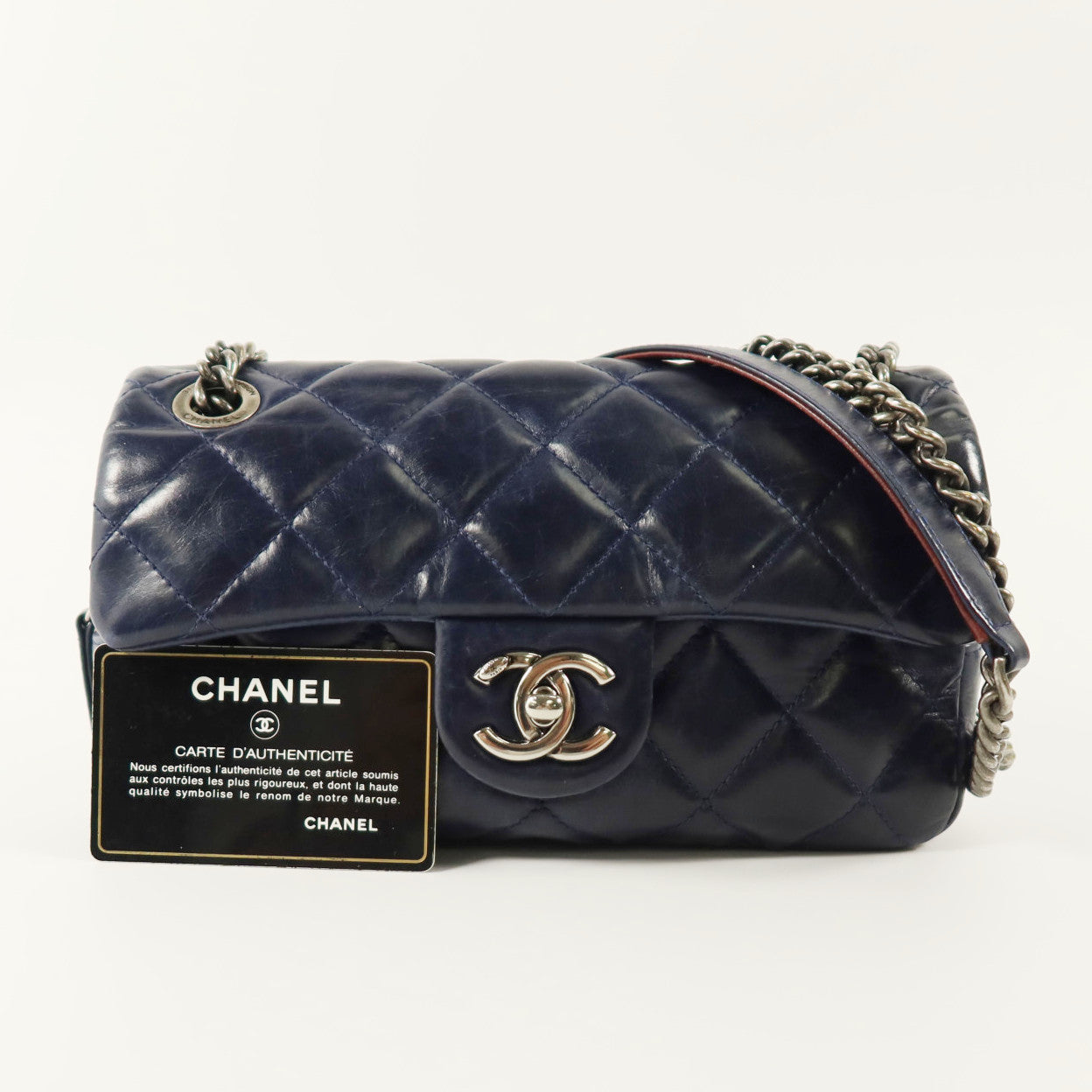 CHANEL 【激減優惠】羊皮皮革Chain Shoulder銀扣鏈帶肩背袋