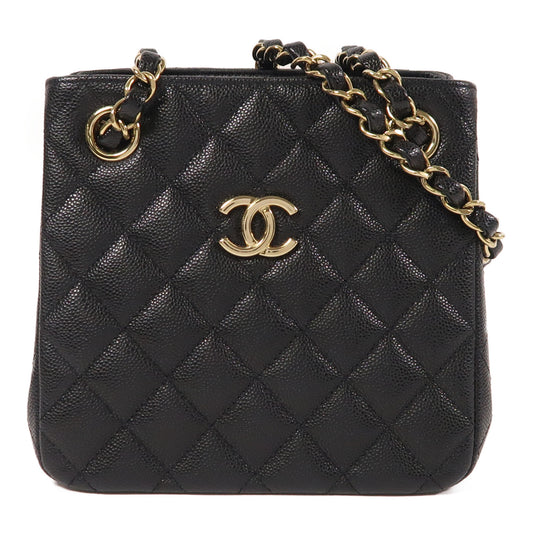 CHANEL 牛皮皮革Bucket Bag金扣鏈帶肩背袋
