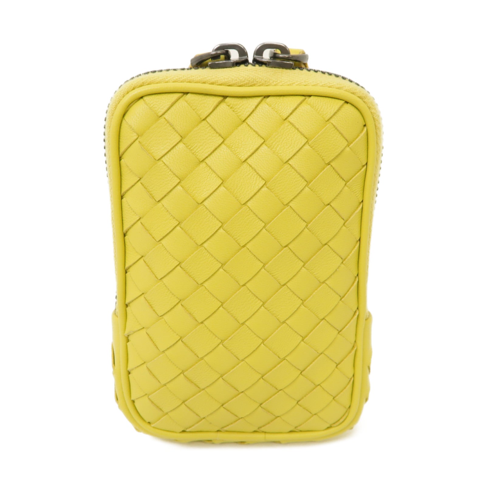 BOTTEGA VENETA 【激減優惠】織紋皮革Coin Case零錢包黃色
