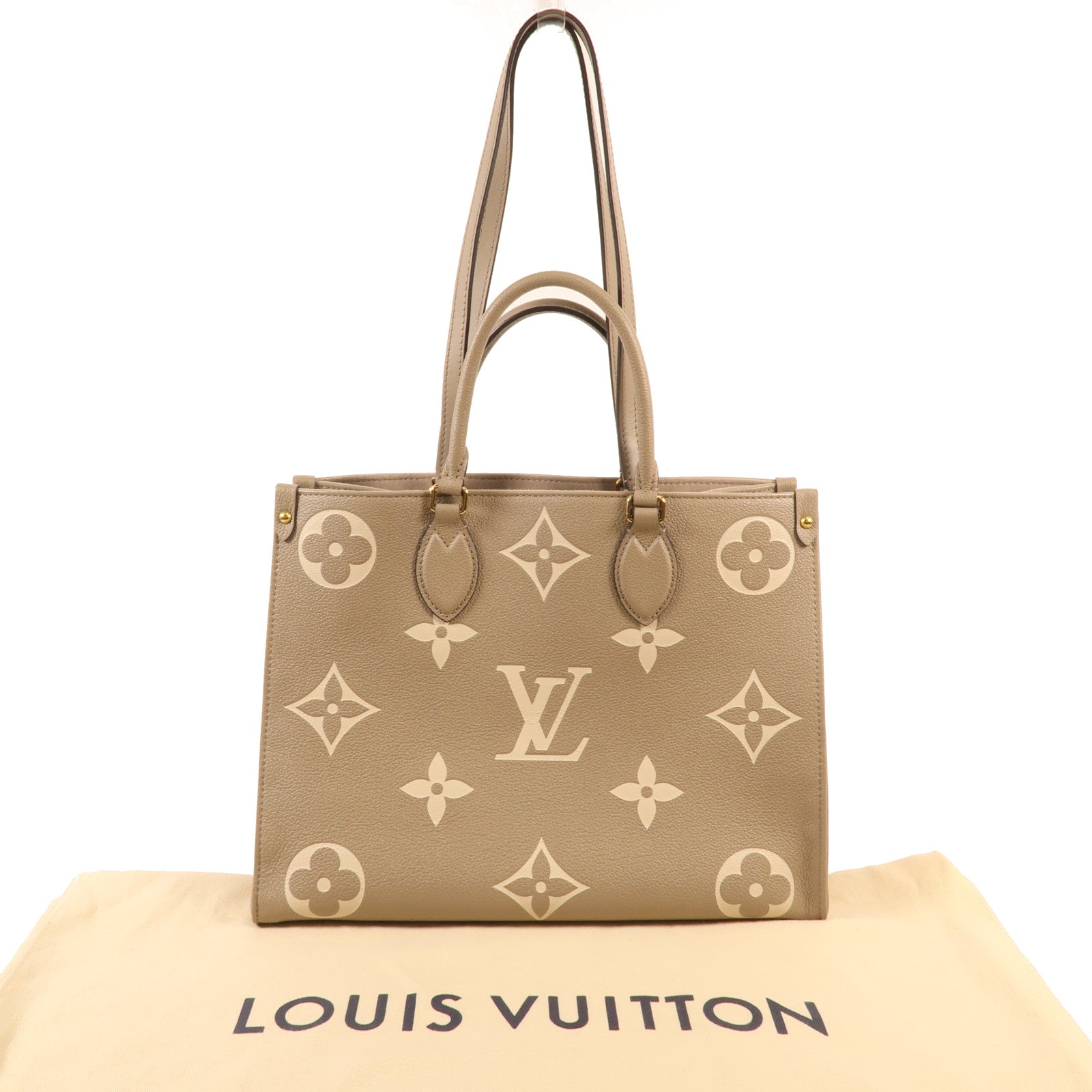 LOUIS VUITTON Monogram Empreinte OnTheGo MM金扣手挽肩背兩用袋