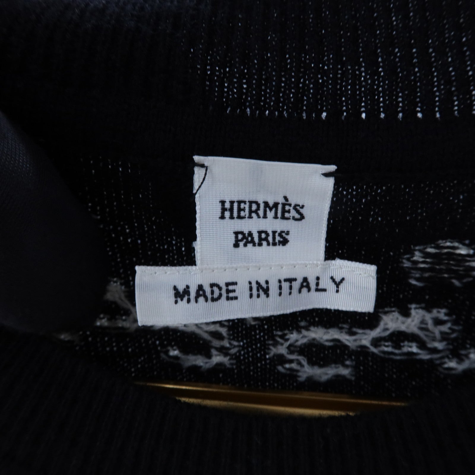 HERMES Cashmere/Cotton Bride De Gala Knit Top針織